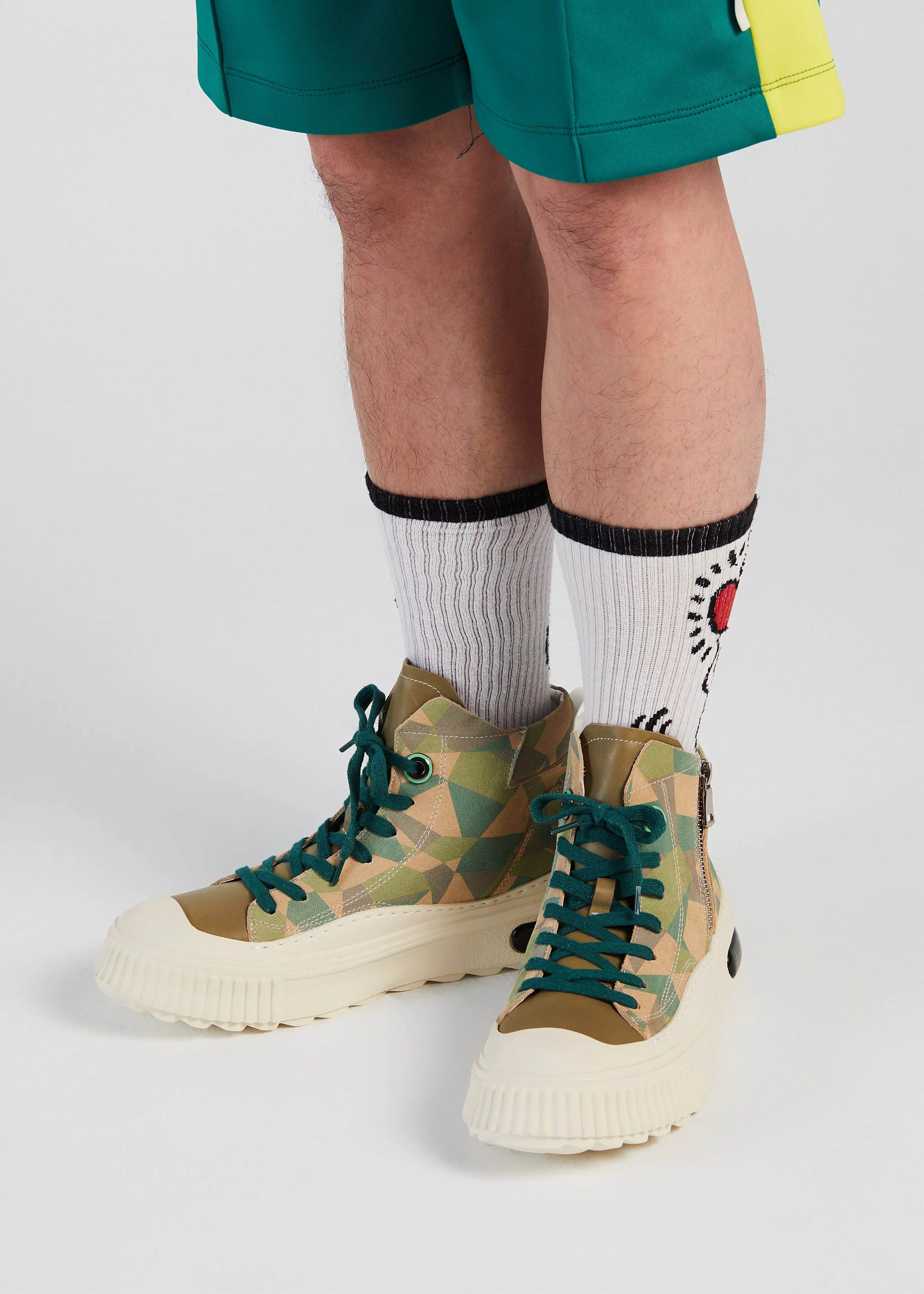 PROJECTWEAR | Farrell Mid Cut Leather Sneaker Green - Image 6