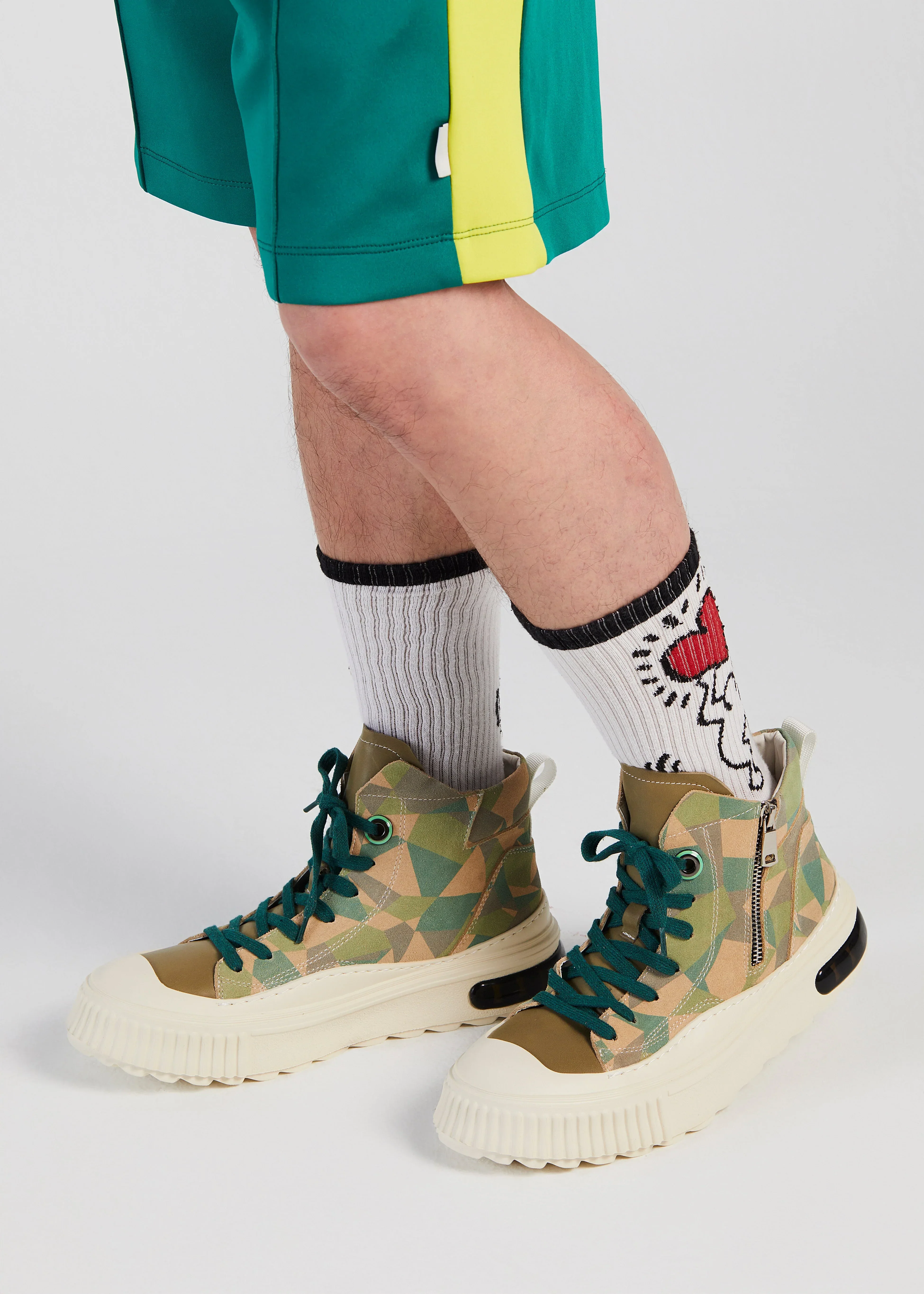 PROJECTWEAR | Farrell Mid Cut Leather Sneaker Green - Image 7
