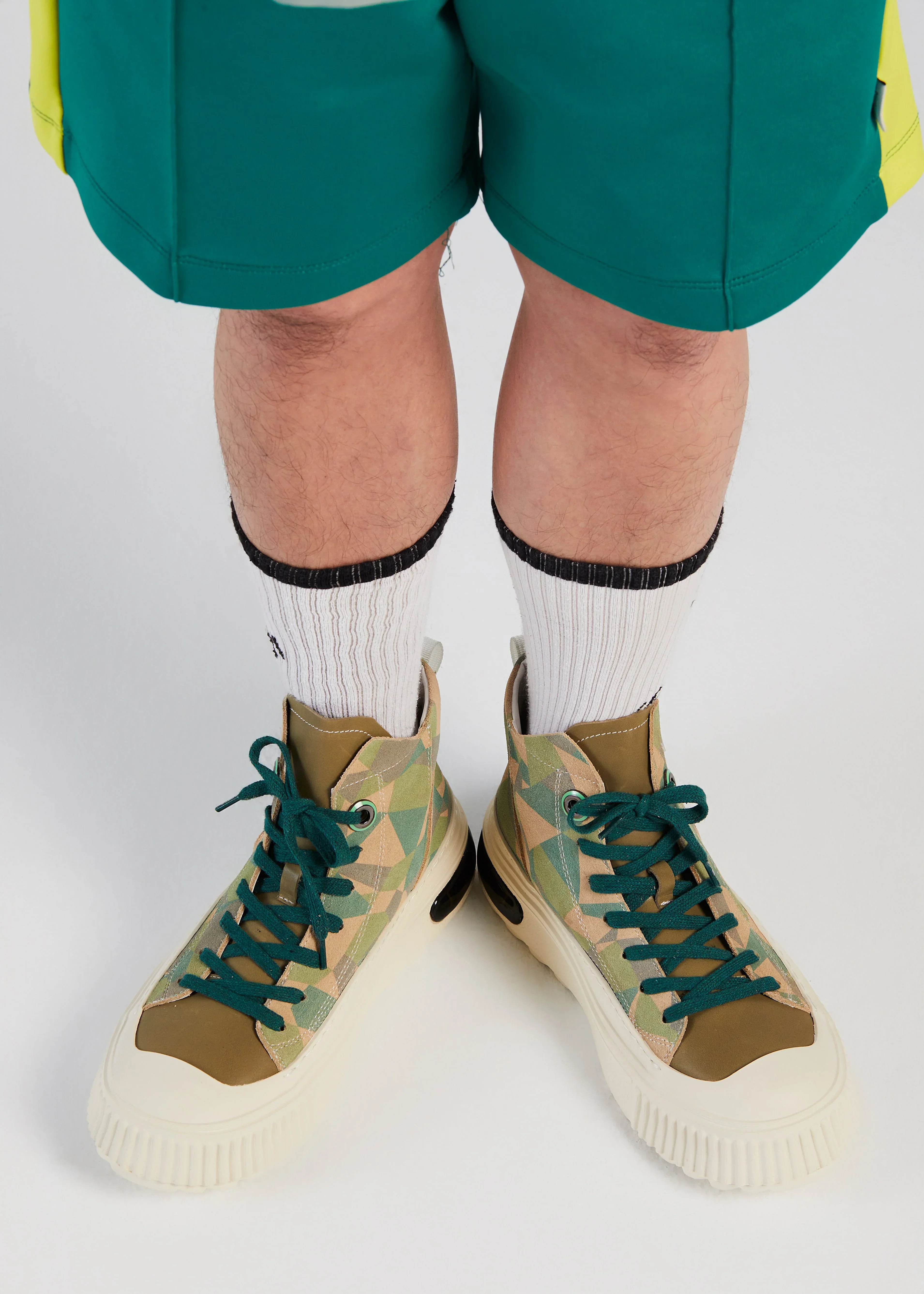 PROJECTWEAR | Farrell Mid Cut Leather Sneaker Green - Image 9