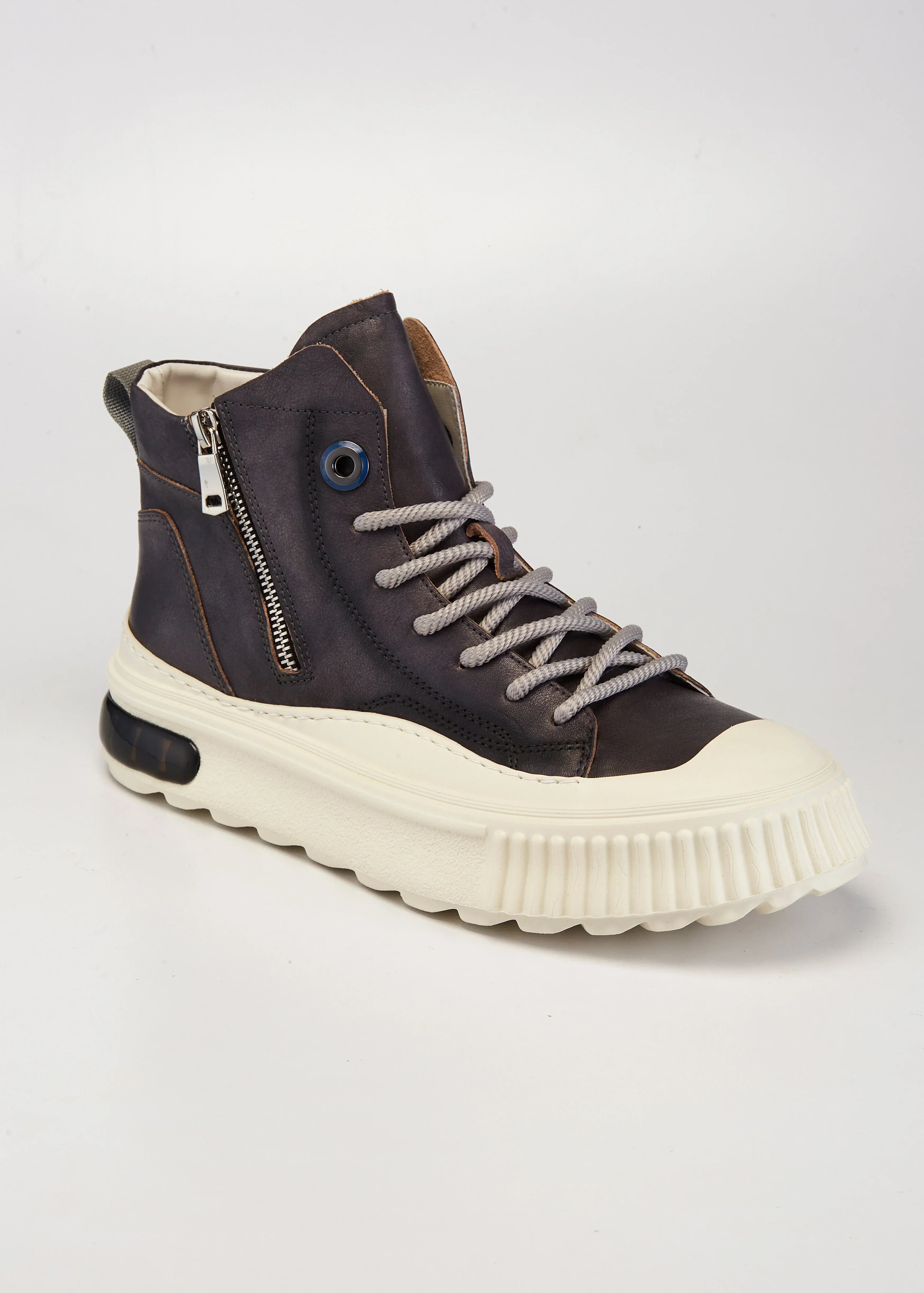 PROJECTWEAR | Farrell Mid Cut Leather Sneaker Grey
