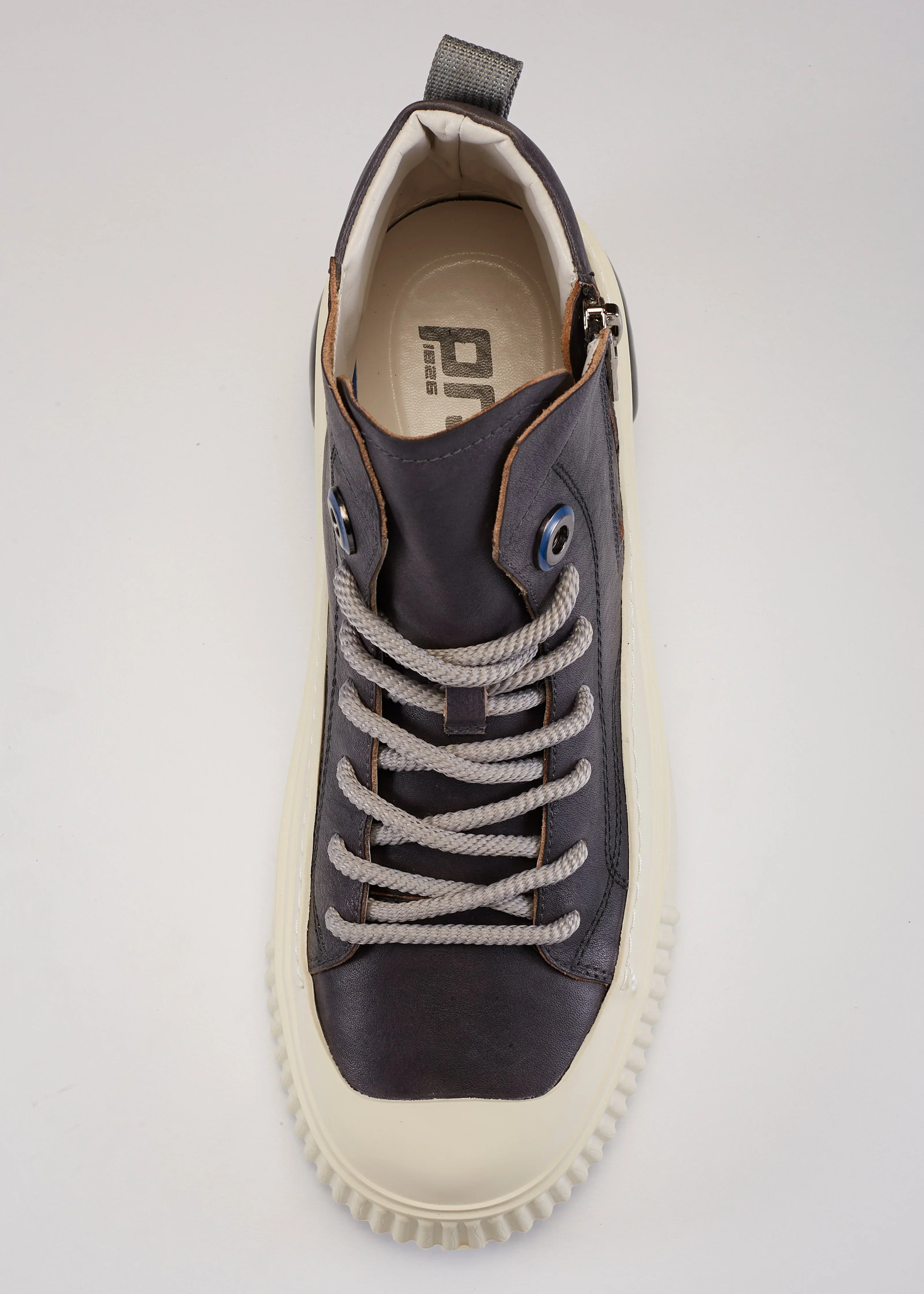 PROJECTWEAR | Farrell Mid Cut Leather Sneaker Grey - Image 10