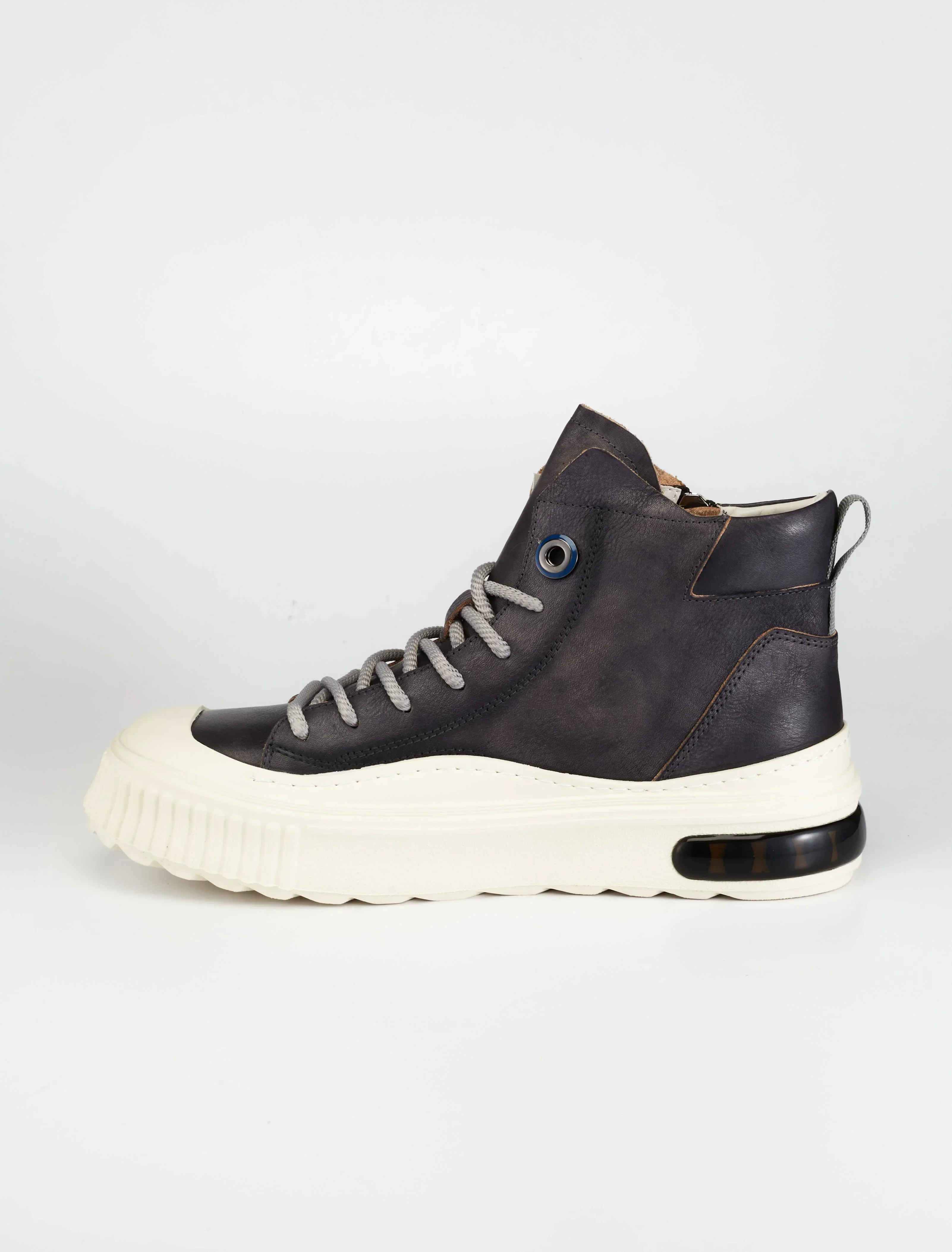 PROJECTWEAR | Farrell Mid Cut Leather Sneaker Grey - Image 3