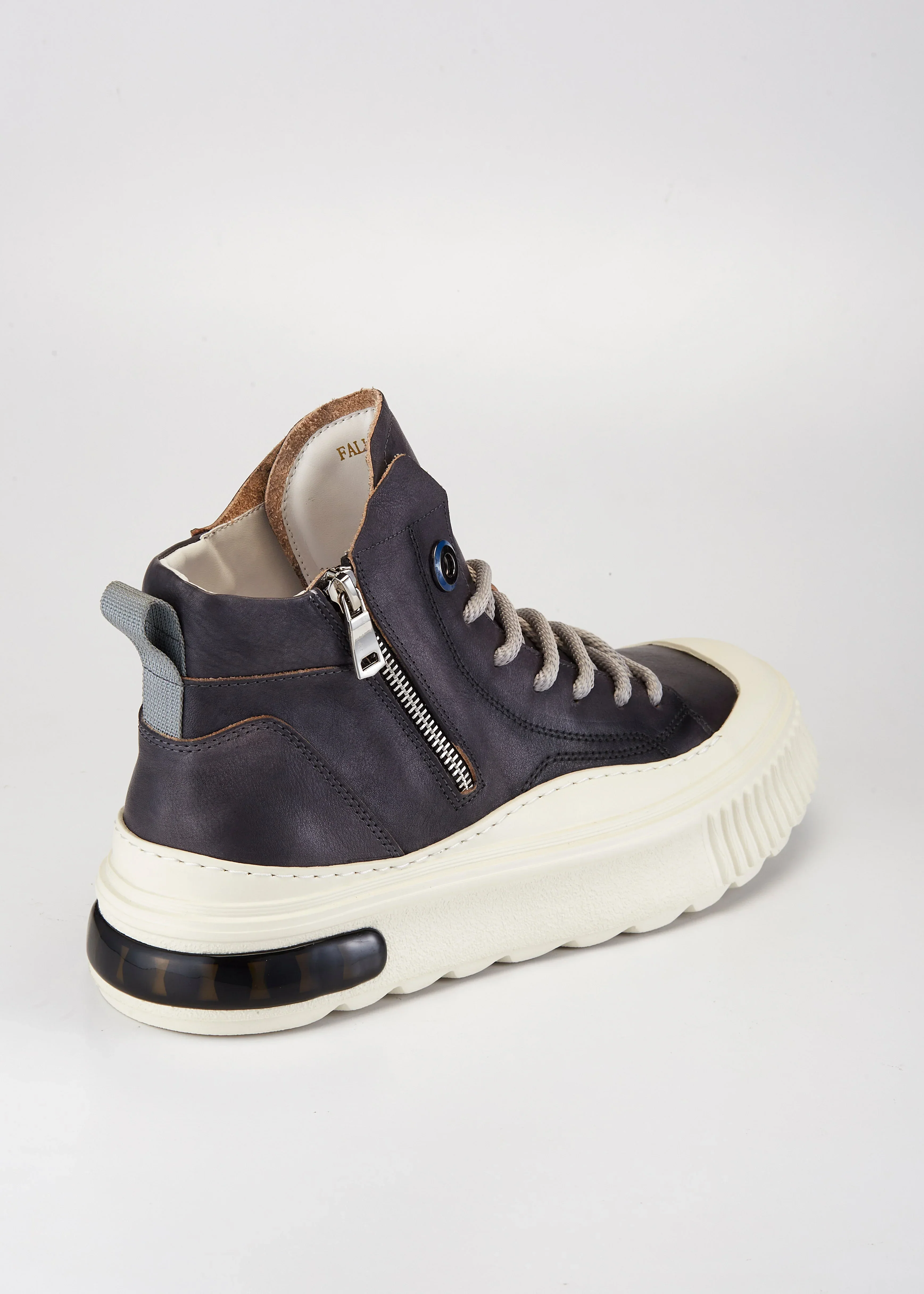 PROJECTWEAR | Farrell Mid Cut Leather Sneaker Grey - Image 4