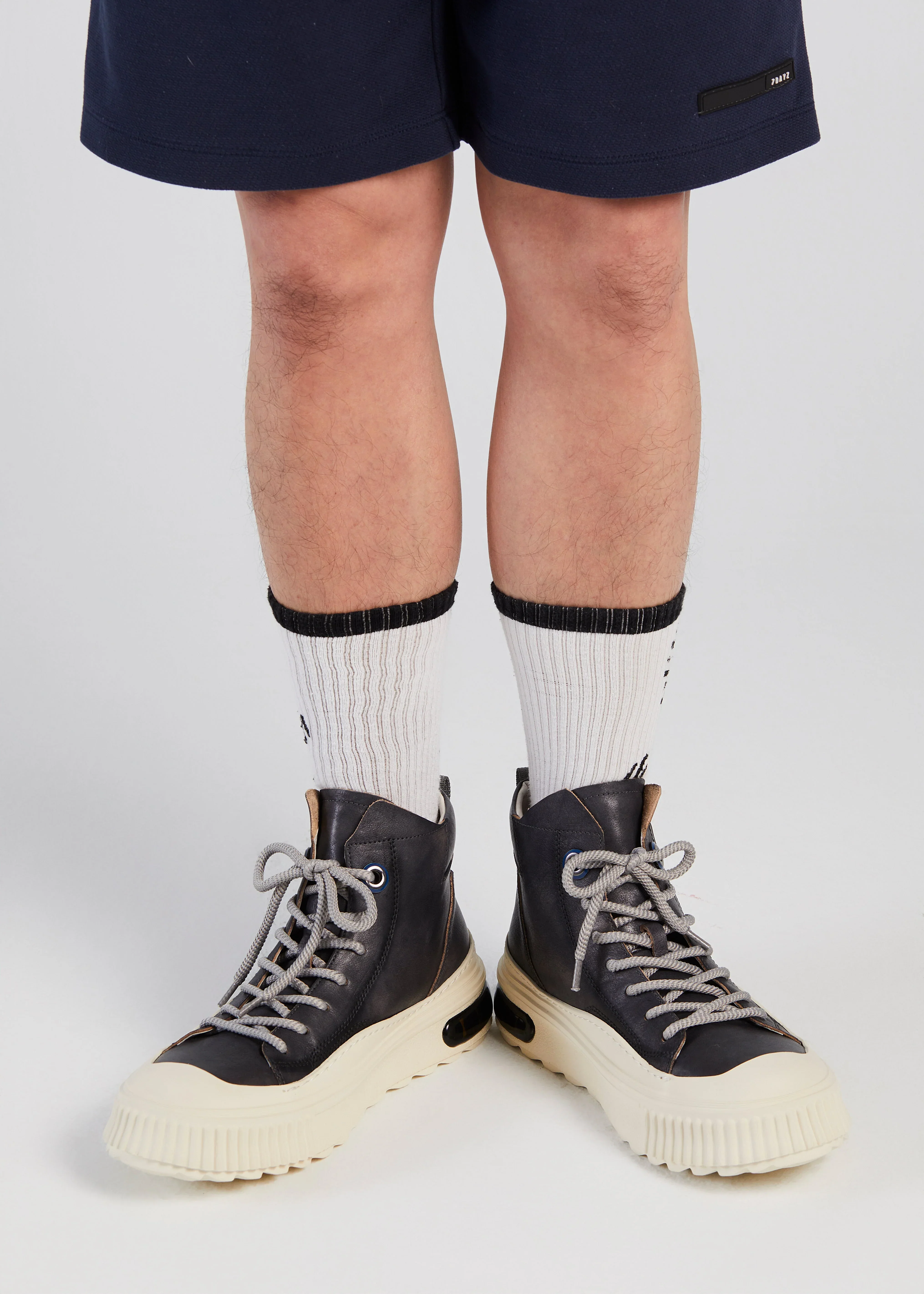 PROJECTWEAR | Farrell Mid Cut Leather Sneaker Grey - Image 5