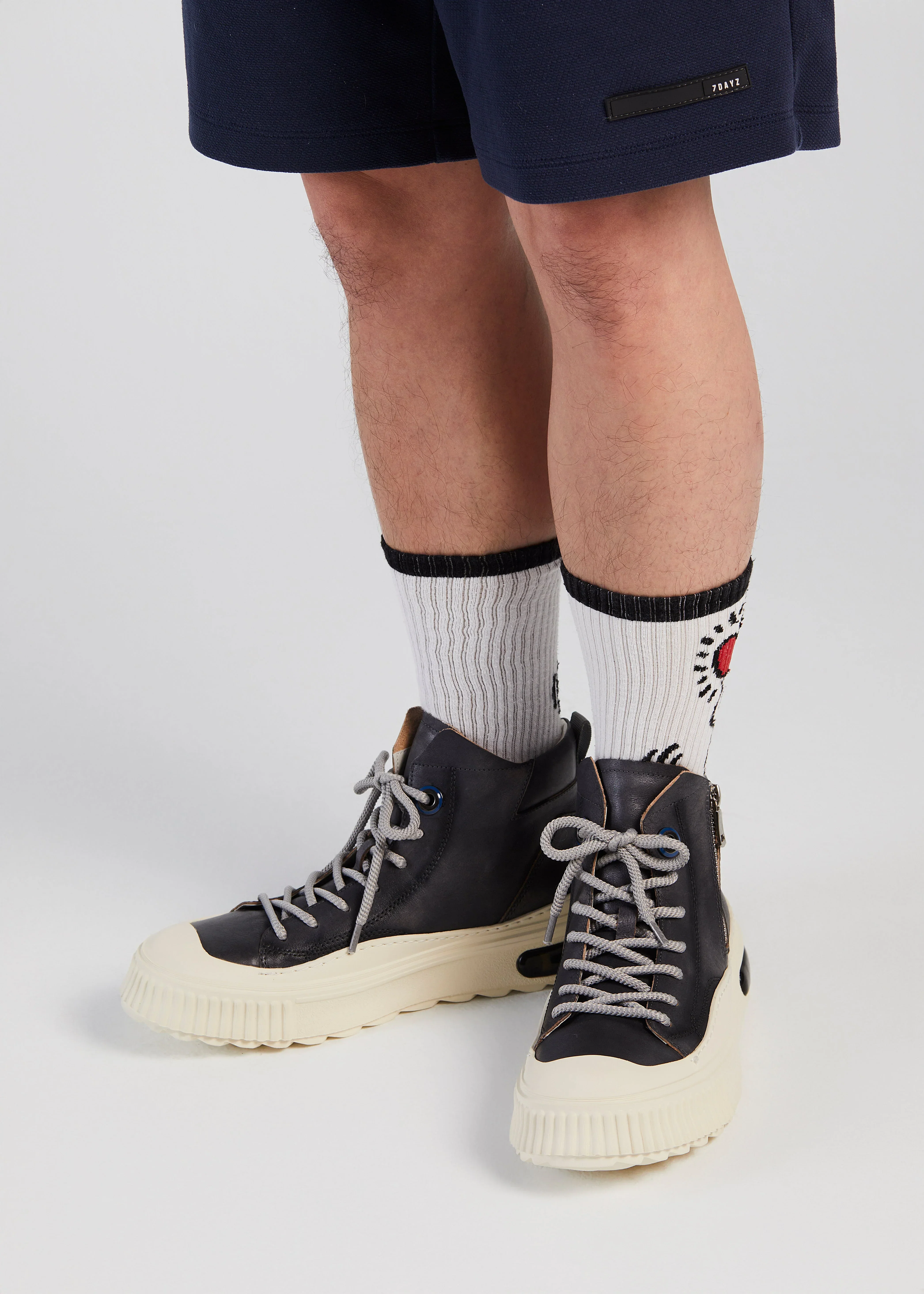 PROJECTWEAR | Farrell Mid Cut Leather Sneaker Grey - Image 6