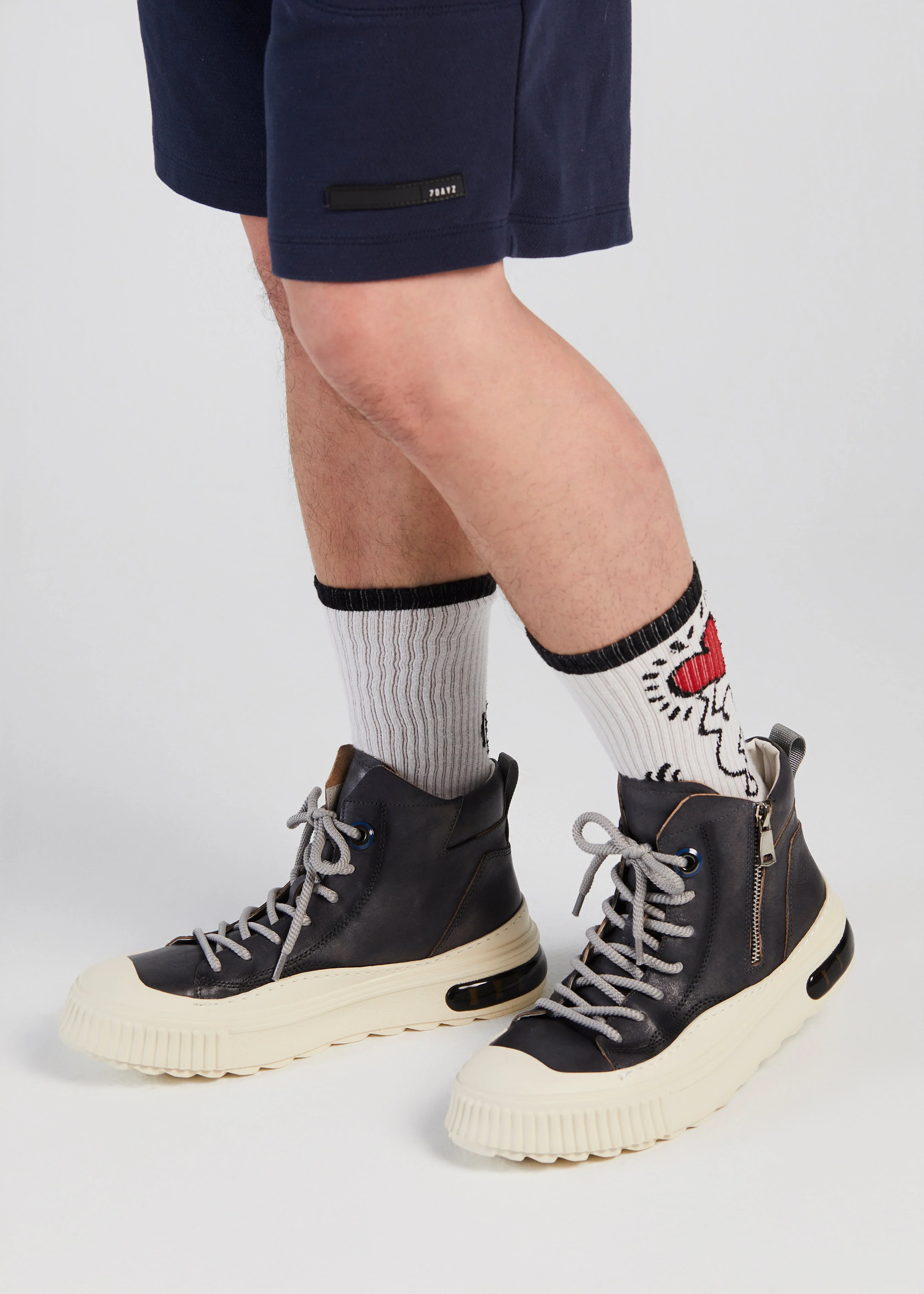 PROJECTWEAR | Farrell Mid Cut Leather Sneaker Grey - Image 7