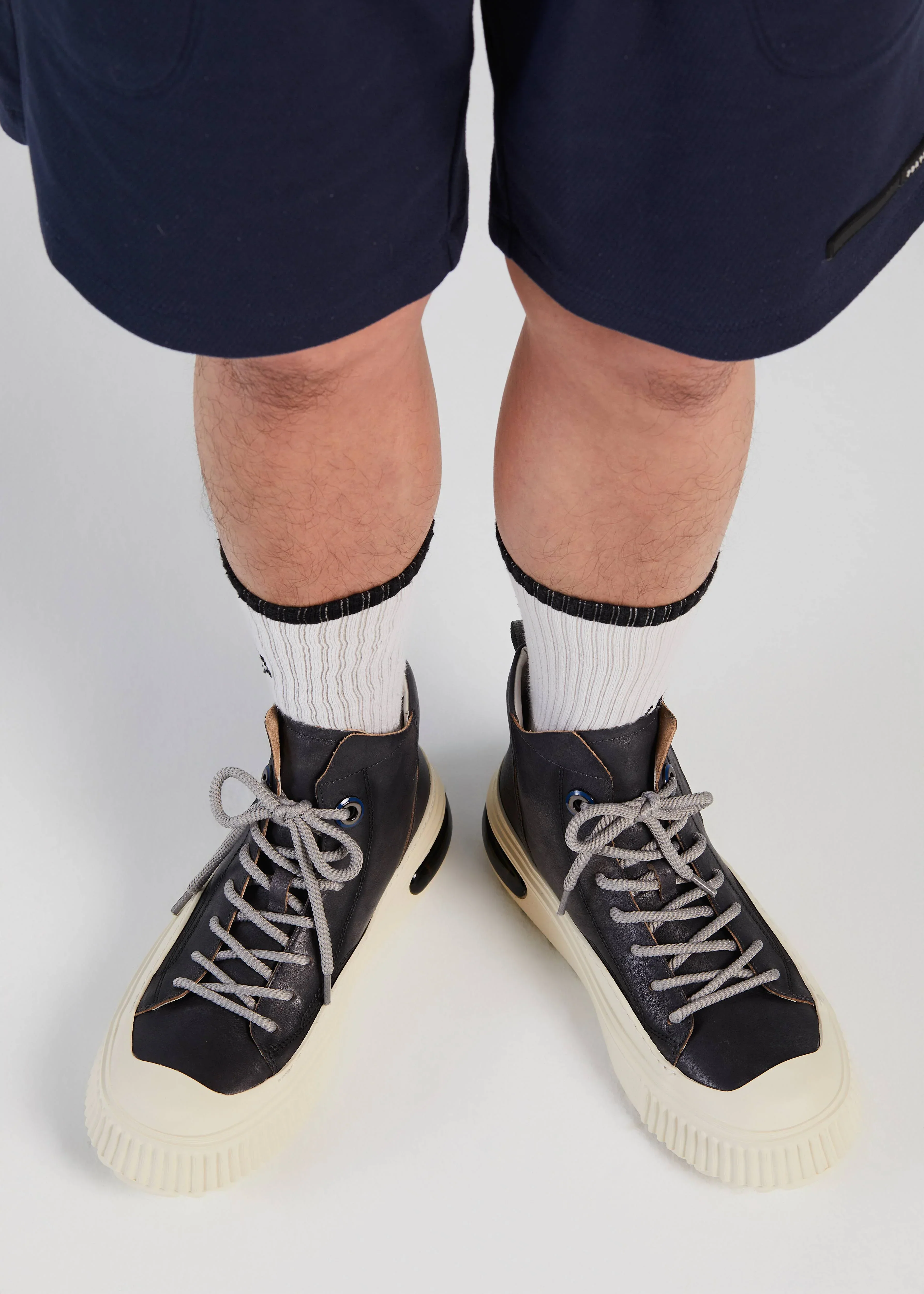 PROJECTWEAR | Farrell Mid Cut Leather Sneaker Grey - Image 9