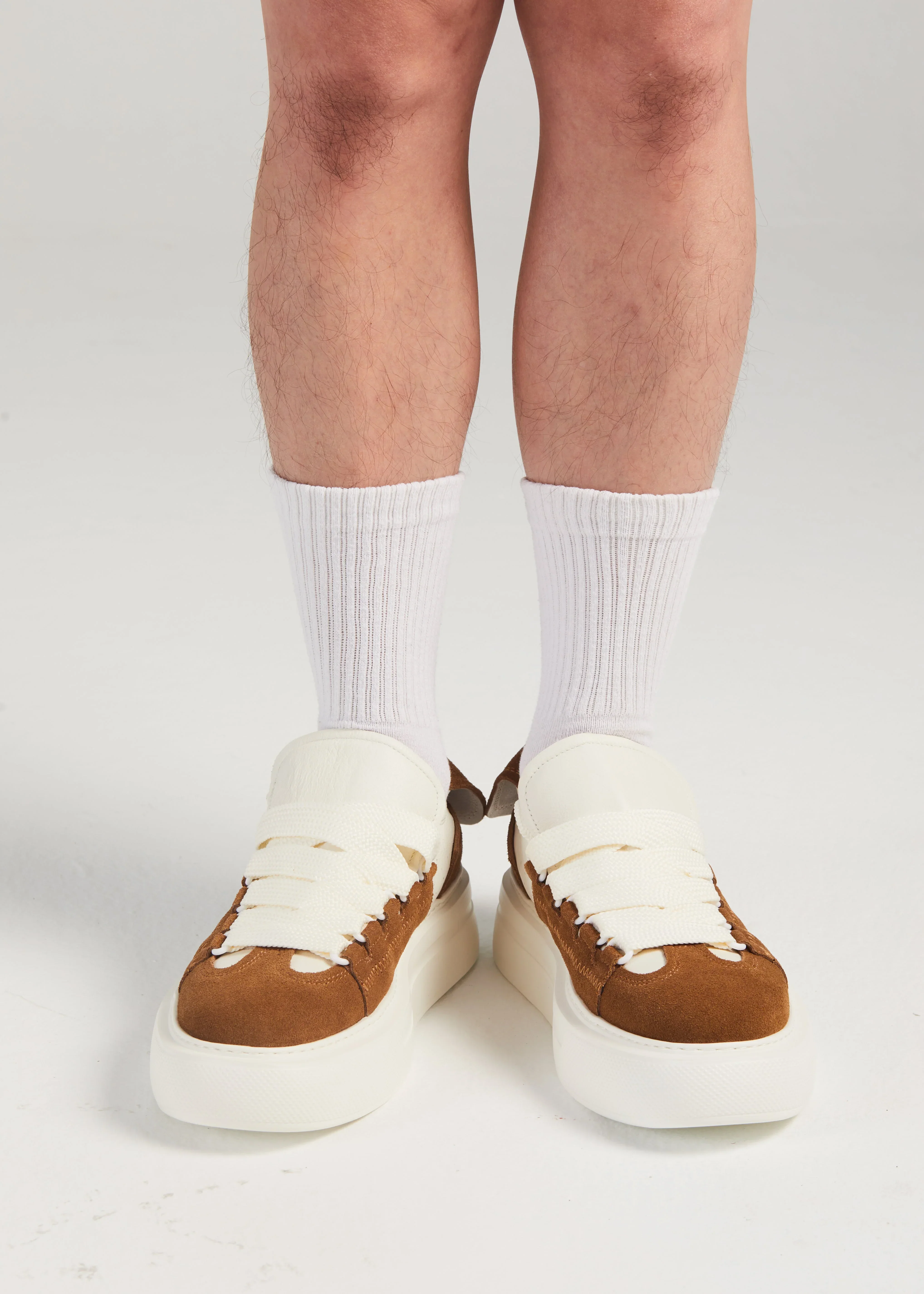 PROJECTWEAR | Felton Broad Shoelace Suede Leather Sneaker Brown - Image 6
