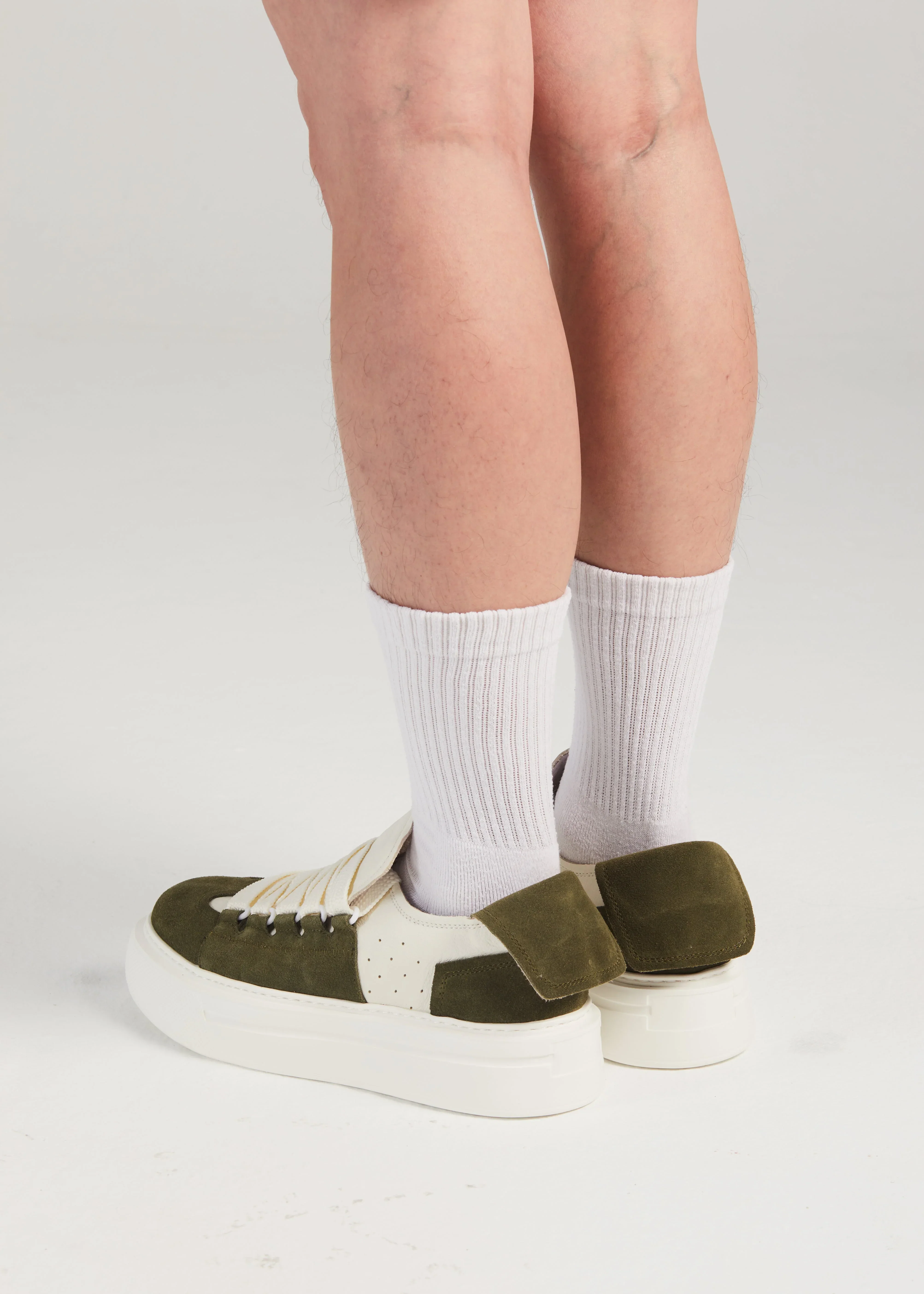 PROJECTWEAR | Felton Broad Shoelace Suede Leather Sneaker Green - Image 10