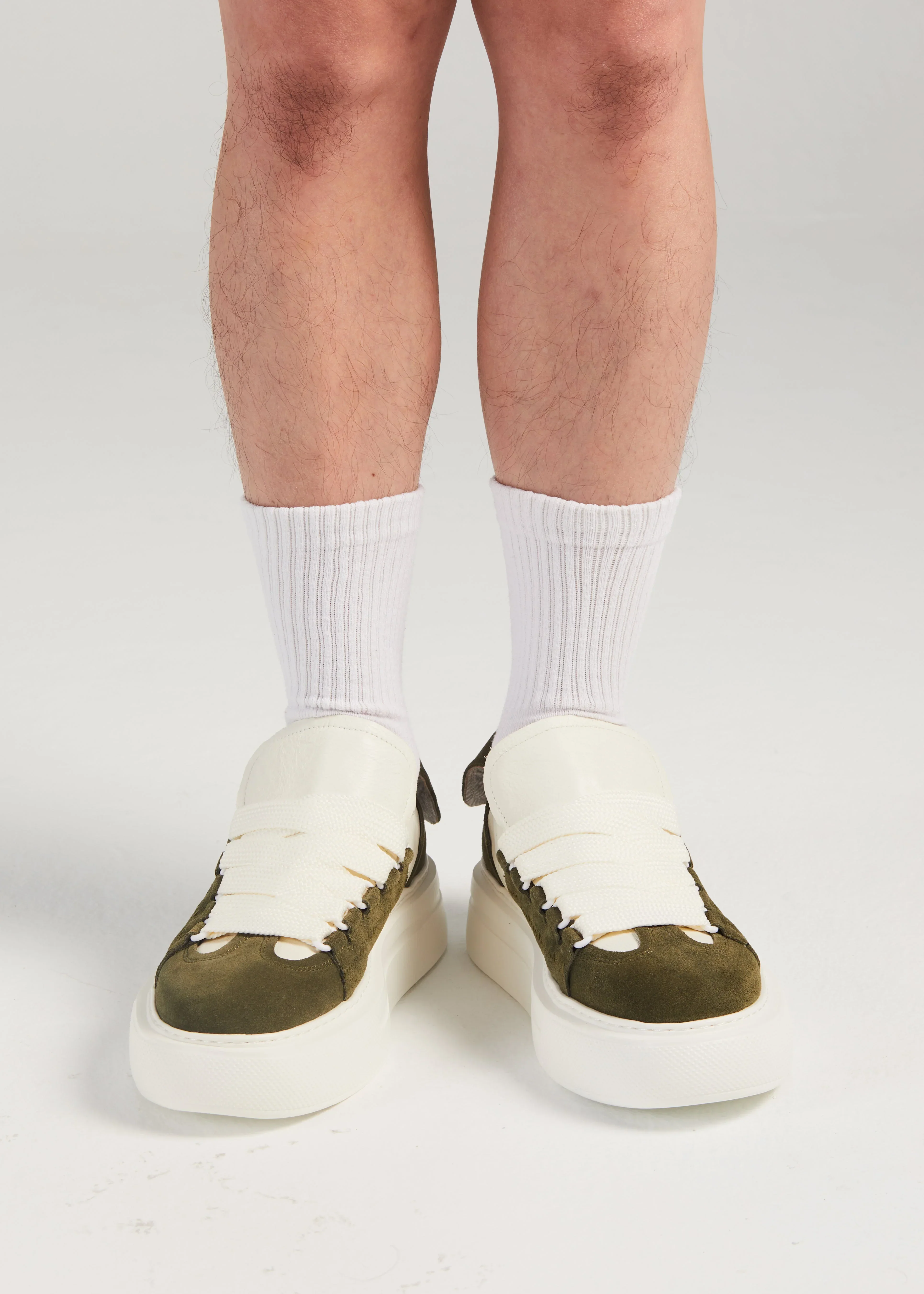 PROJECTWEAR | Felton Broad Shoelace Suede Leather Sneaker Green - Image 6