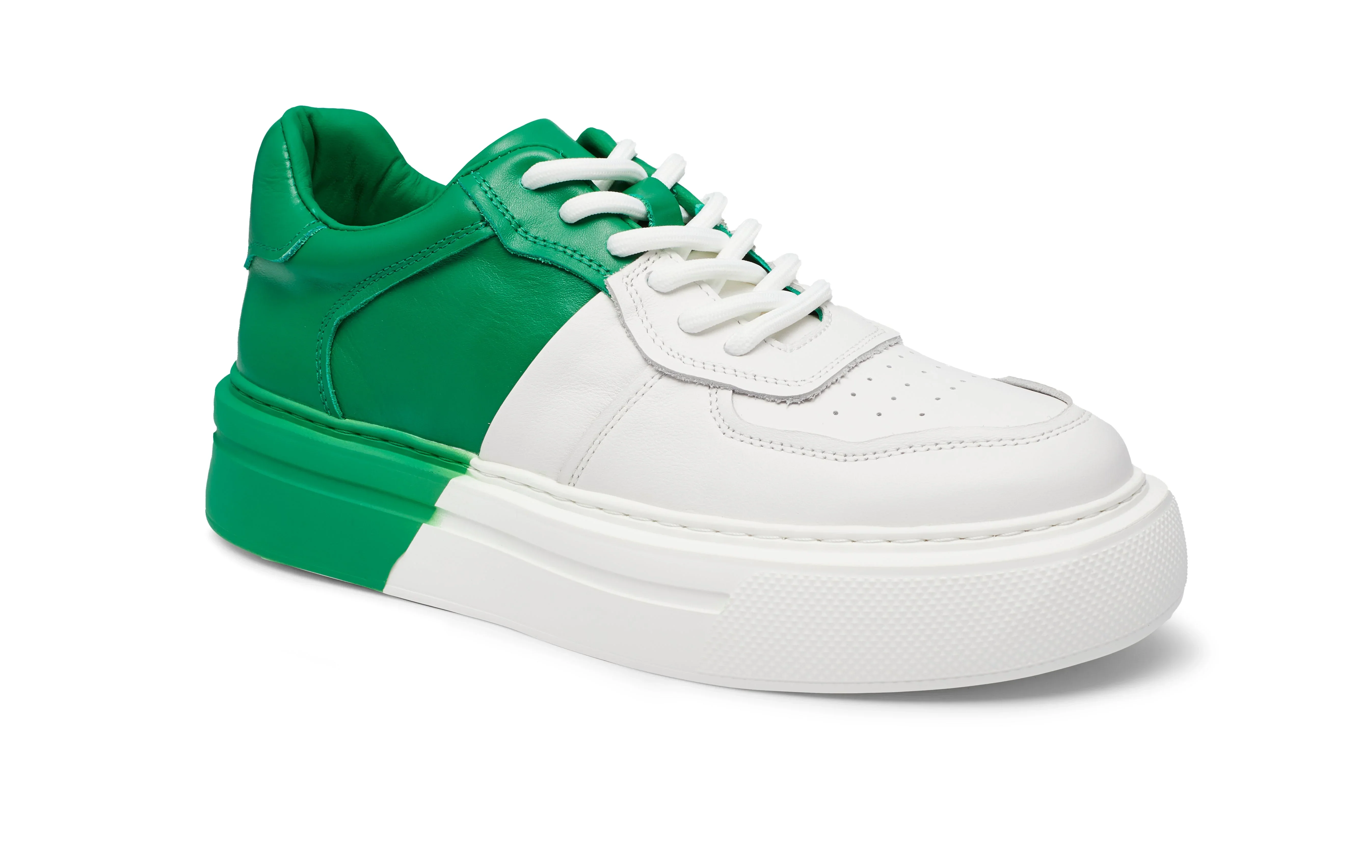 PROJECTWEAR | Fergie Dual Colour Leather Sneaker Green