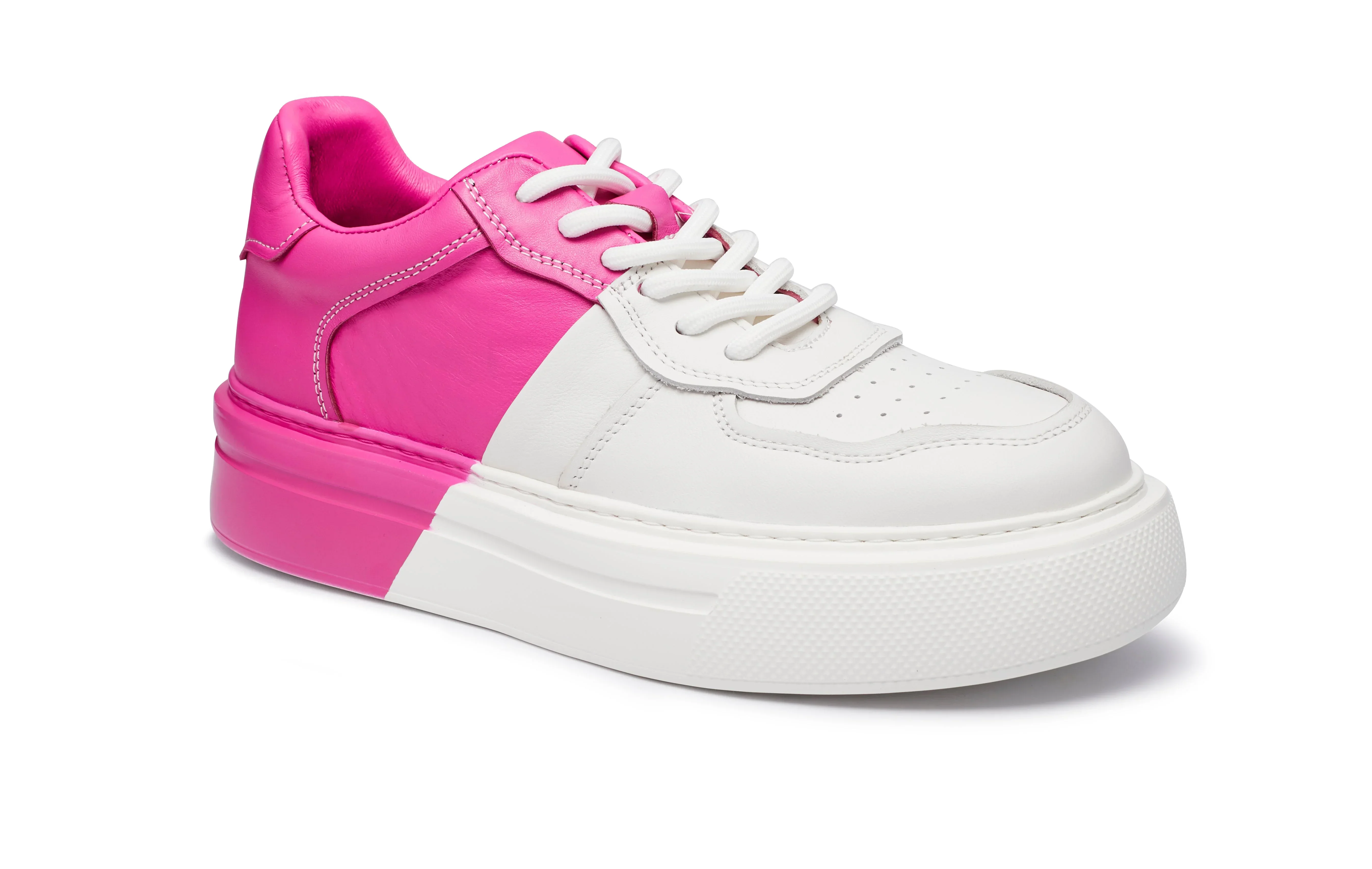 PROJECTWEAR | Fergie Dual Colour Leather Sneaker Pink