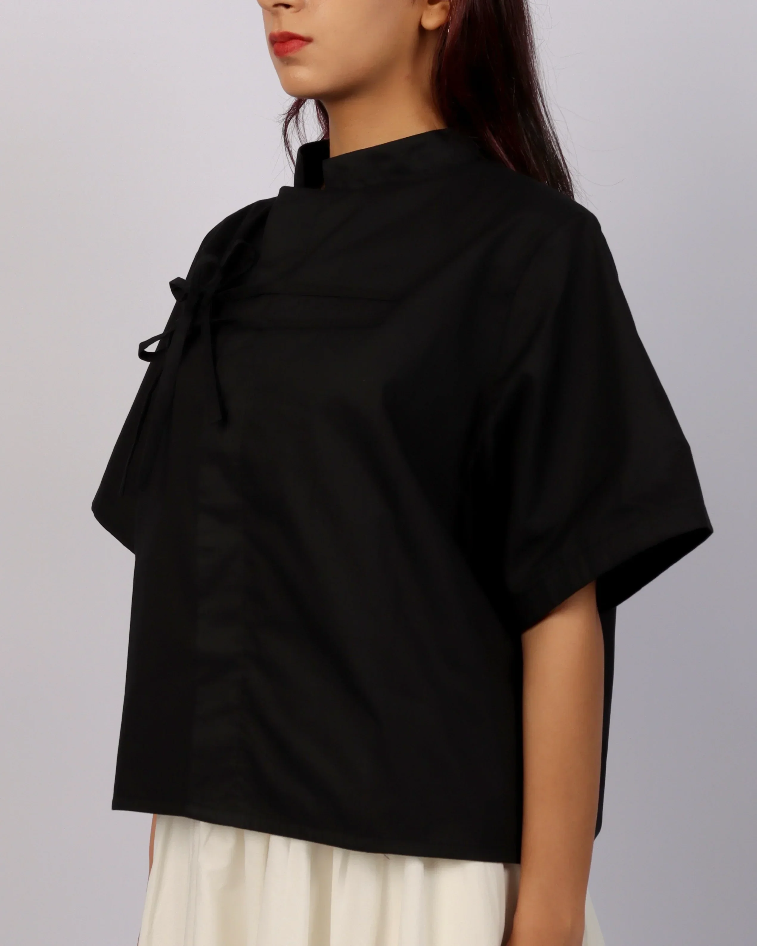 MAL | Mandarin Collar Boxy Shirt - Image 2