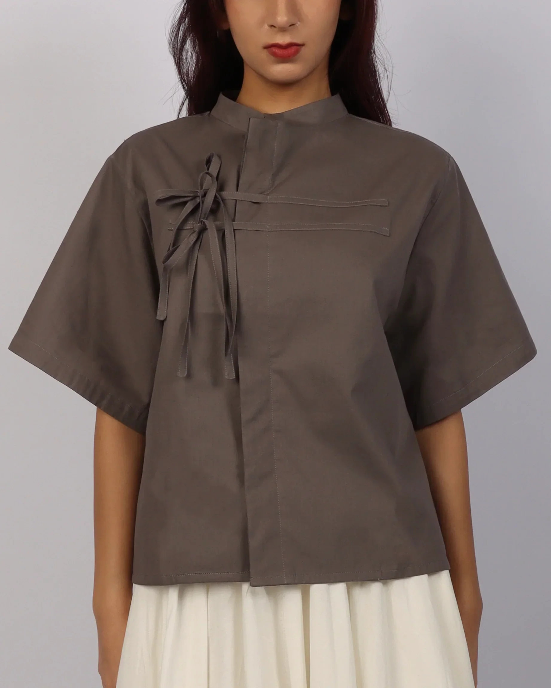 MAL | Mandarin Collar Boxy Shirt - Image 4