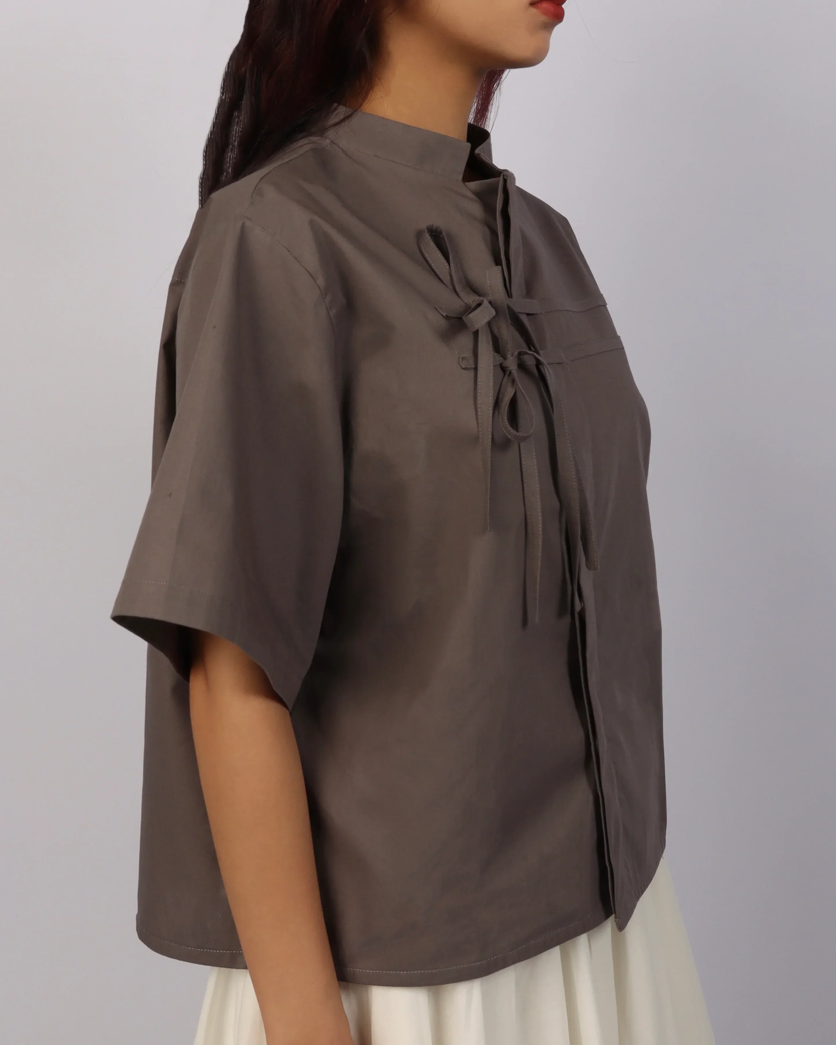 MAL | Mandarin Collar Boxy Shirt - Image 5