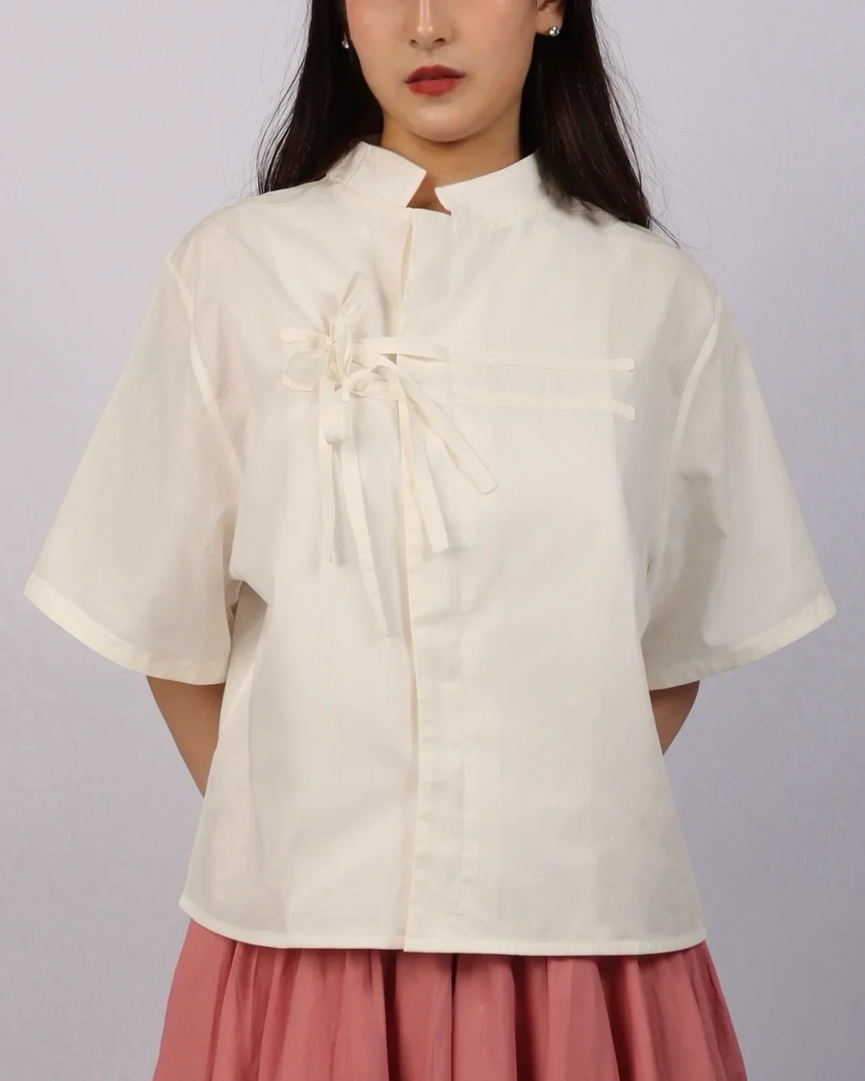 MAL | Mandarin Collar Boxy Shirt - Image 9