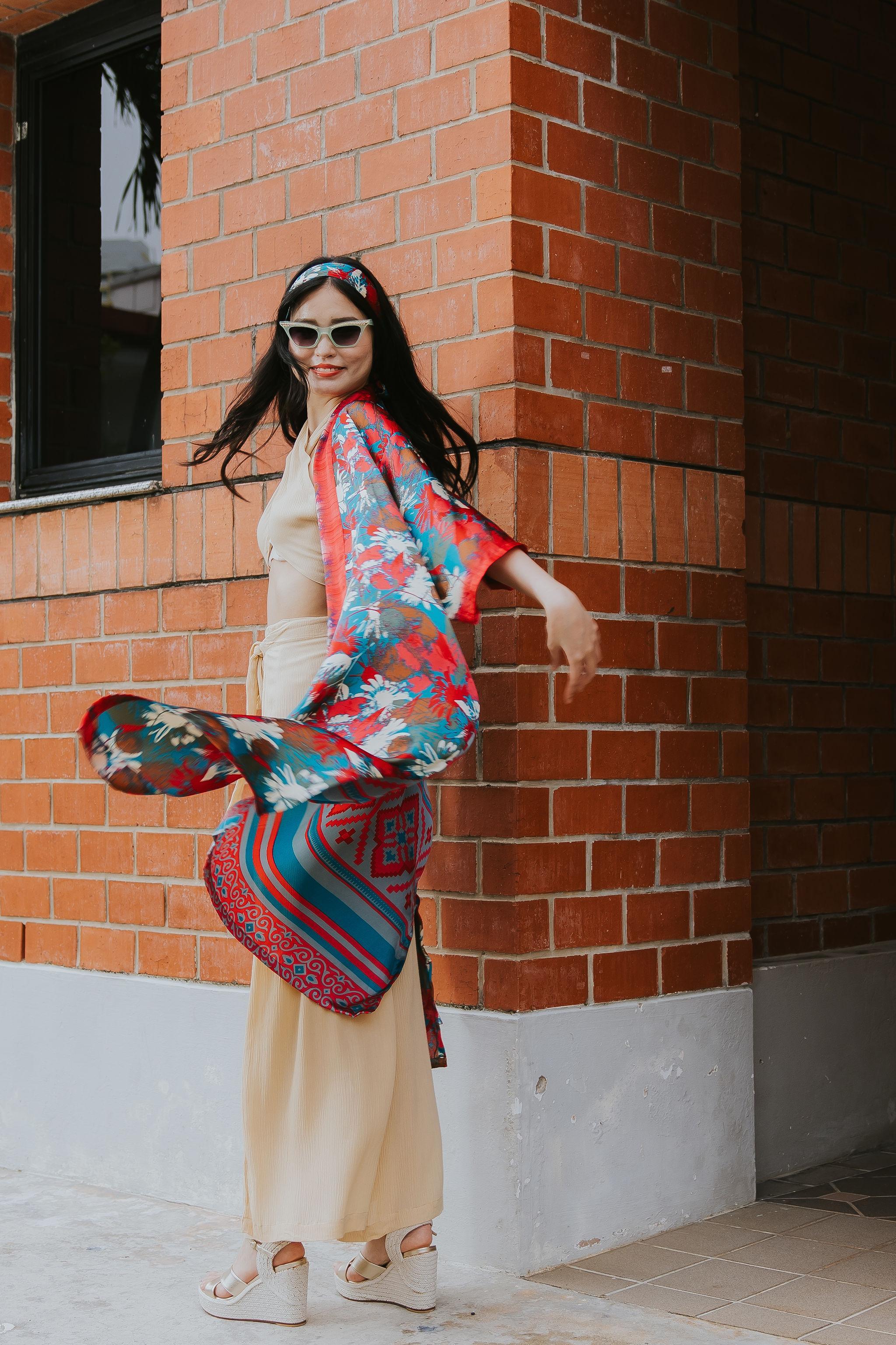 RAJA RANI | Modal Silk Long Kimono [LA VACANZA COLLECTION] - Image 11
