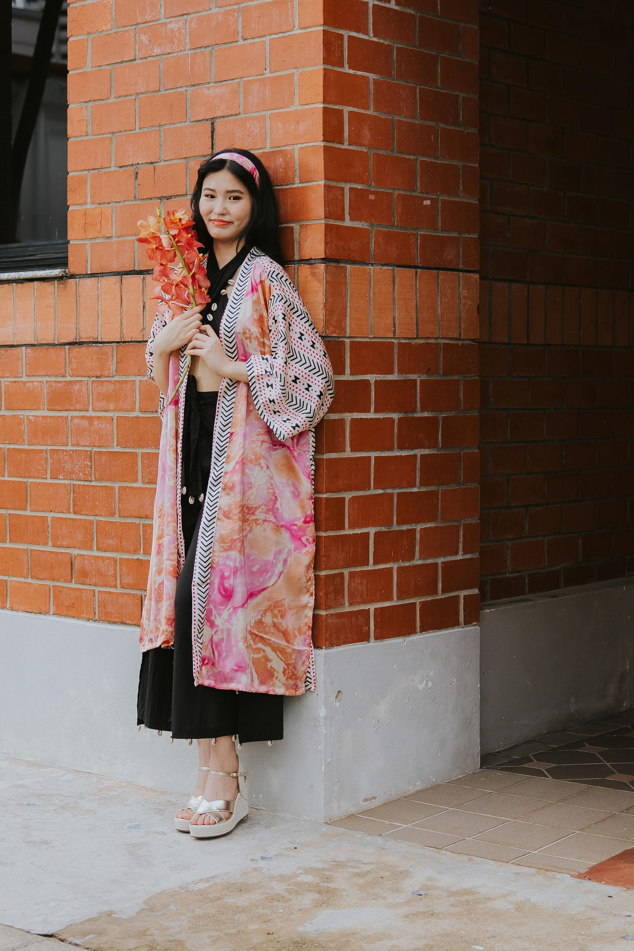 RAJA RANI | Modal Silk Long Kimono [LA VACANZA COLLECTION] - Image 13