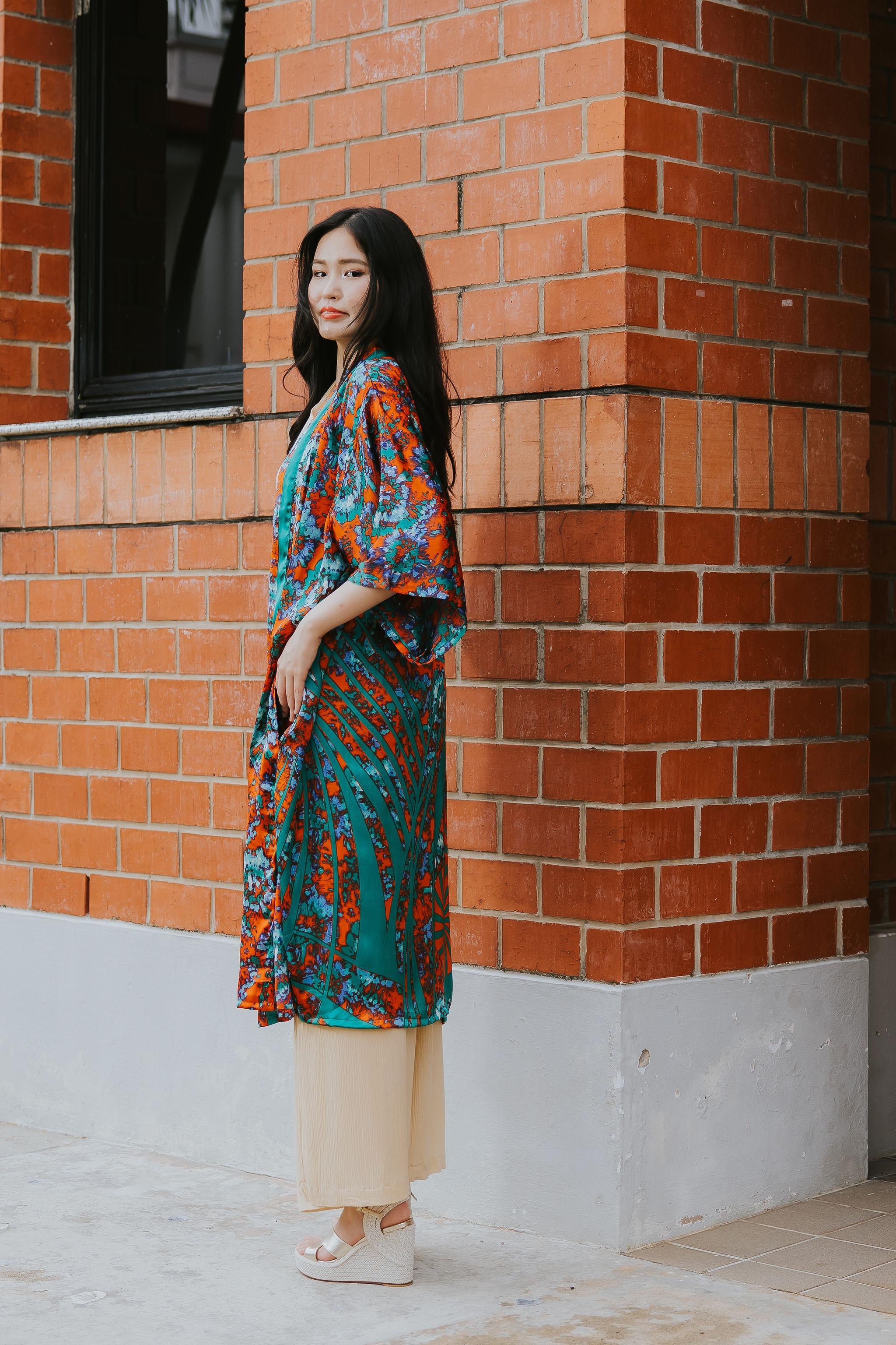RAJA RANI | Modal Silk Long Kimono [LA VACANZA COLLECTION] - Image 20