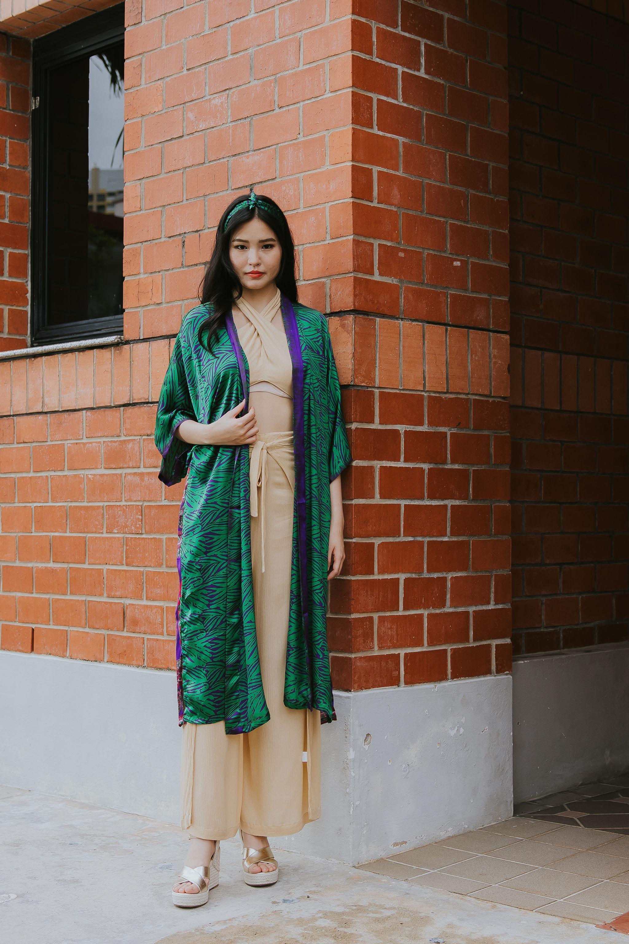 RAJA RANI | Modal Silk Long Kimono [LA VACANZA COLLECTION] - Image 4
