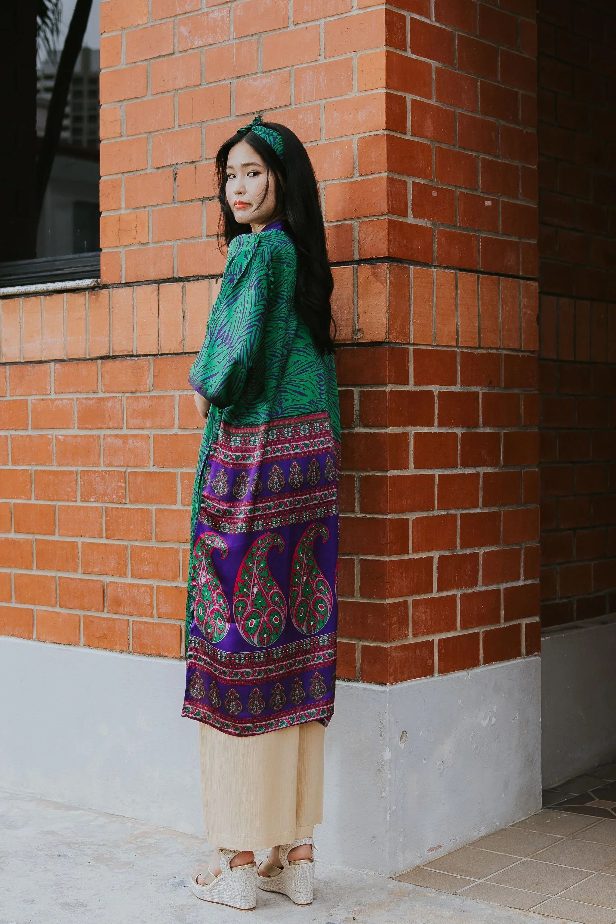 RAJA RANI | Modal Silk Long Kimono [LA VACANZA COLLECTION] - Image 5
