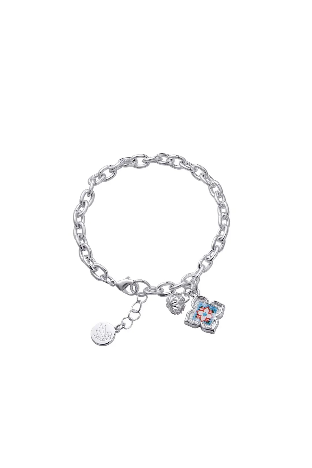 RARE BIRD COLLECTION | Peranakan Floral Bracelet - Silver English Belle
