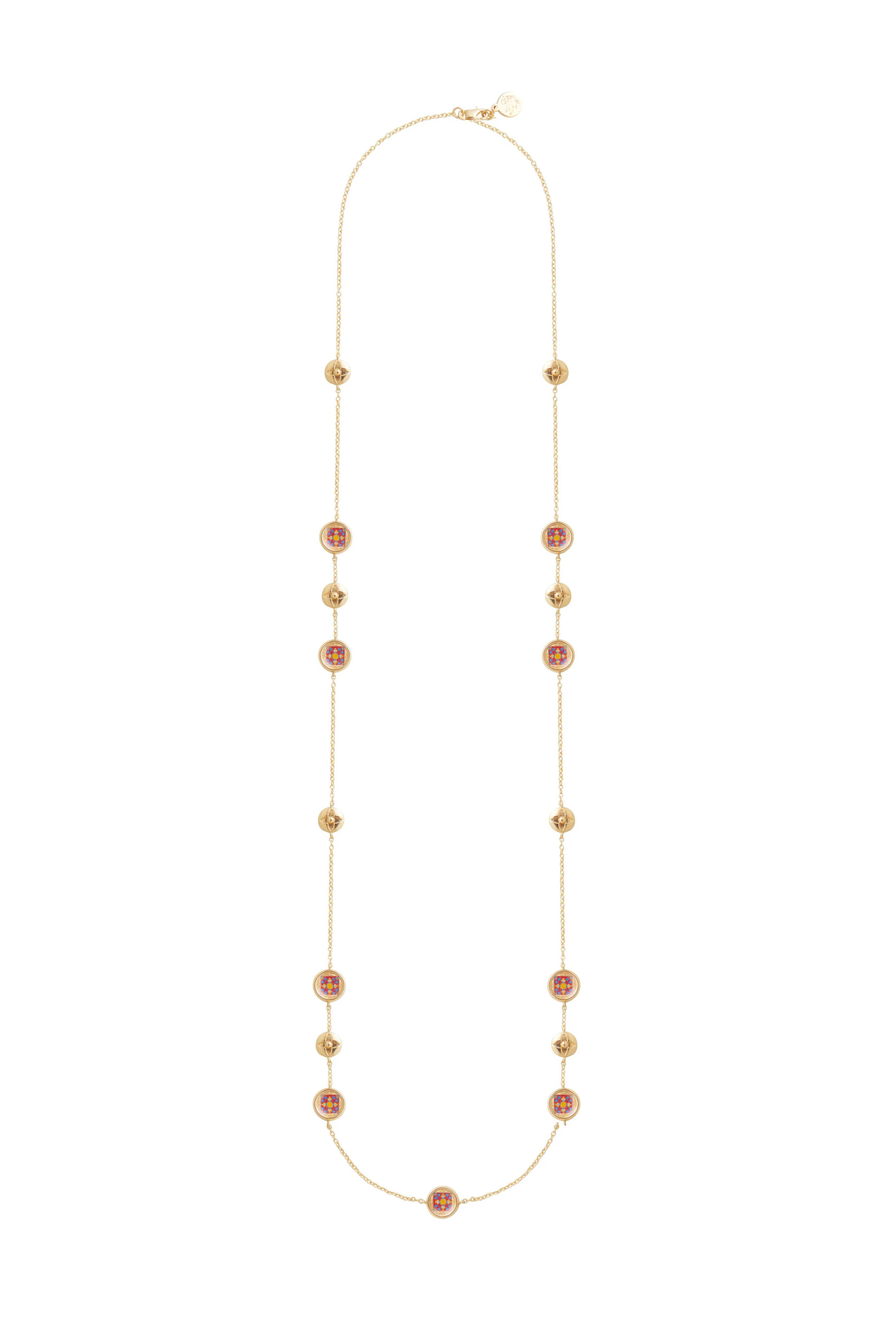 RARE BIRD COLLECTION | Reversible Spanish Medallion Long Necklace - Royal