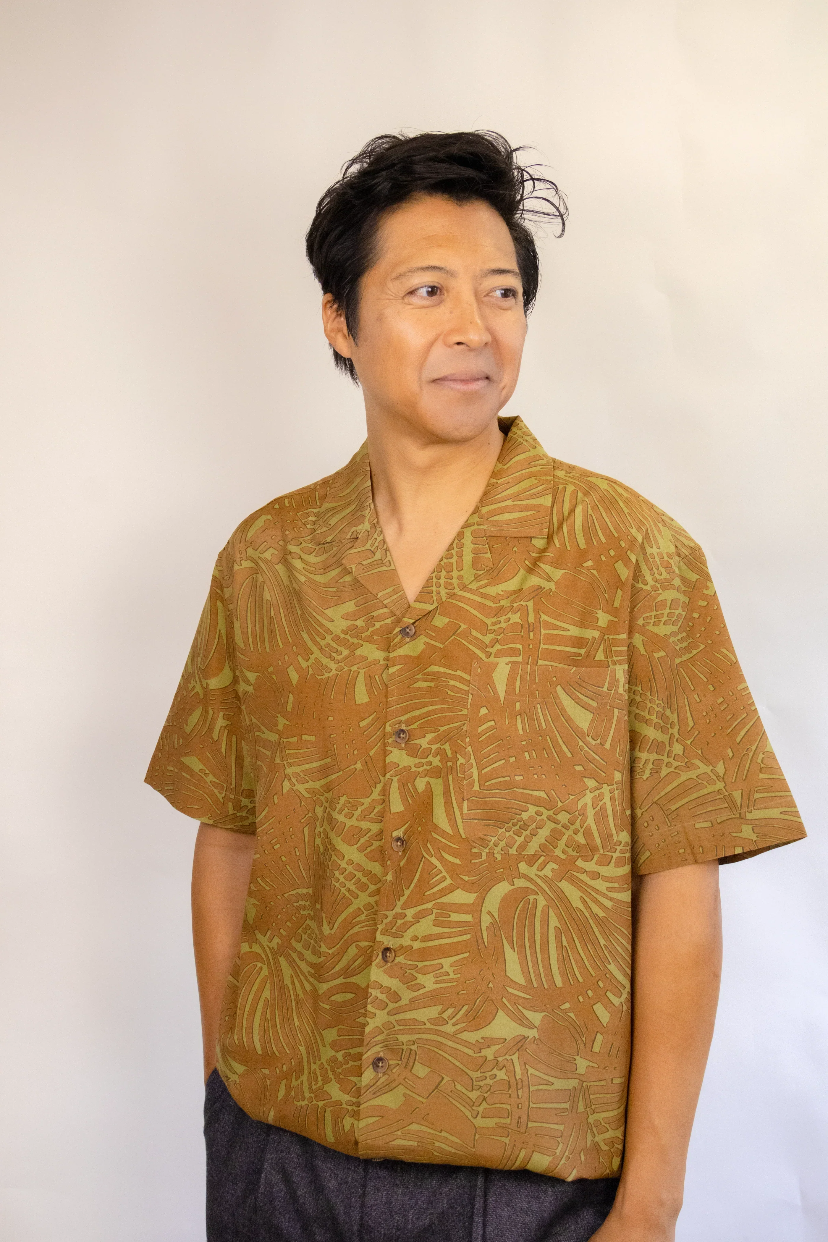 DUXTON | Relaxed Fit Camp Collar Shirt - Tropicana