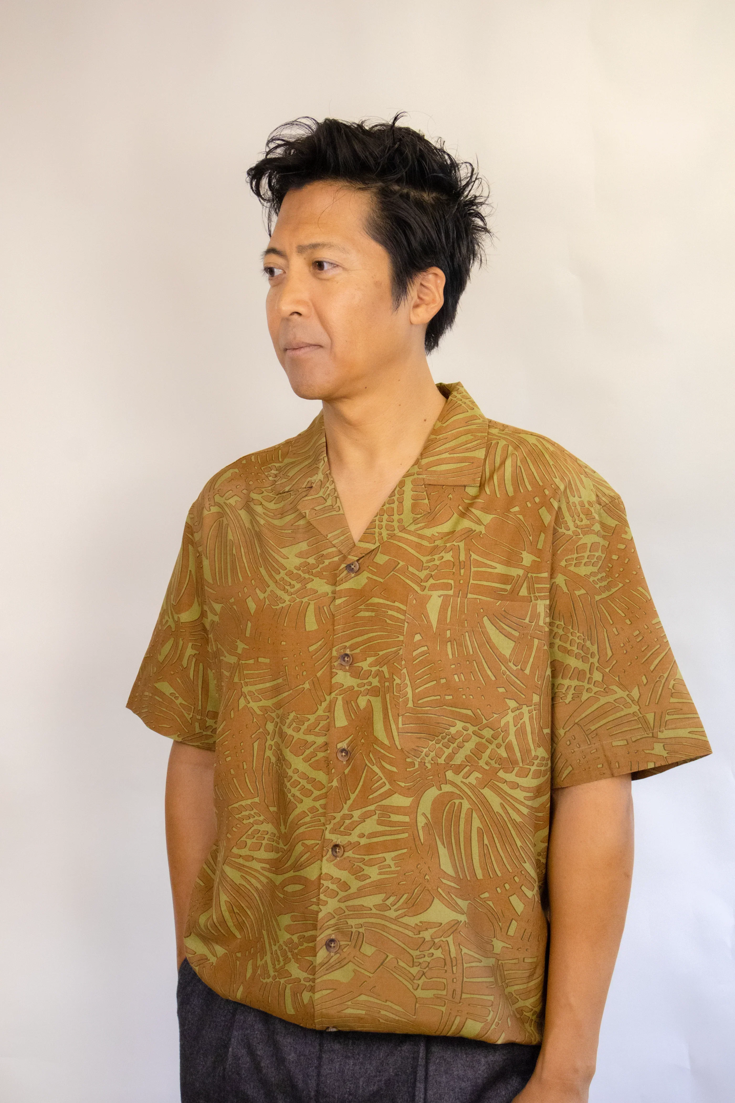 DUXTON | Relaxed Fit Camp Collar Shirt - Tropicana - Image 2