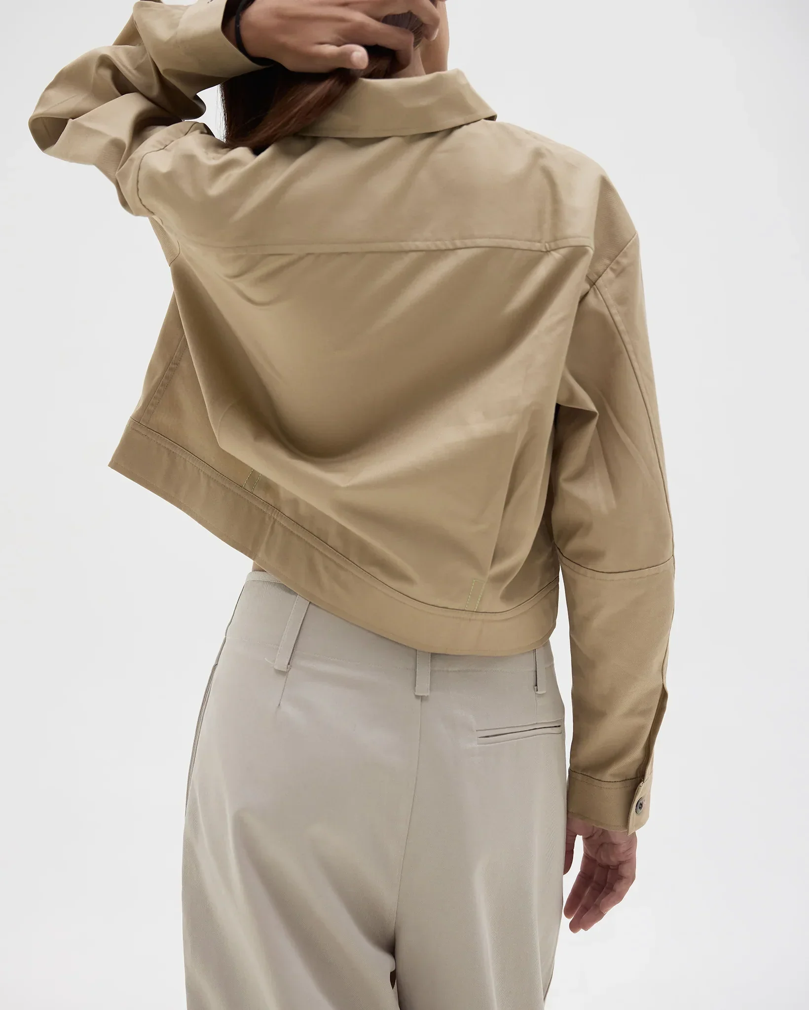 ROCK DAISY | Franchie Japanese Cropped Cotton Jacket Grey - Image 4
