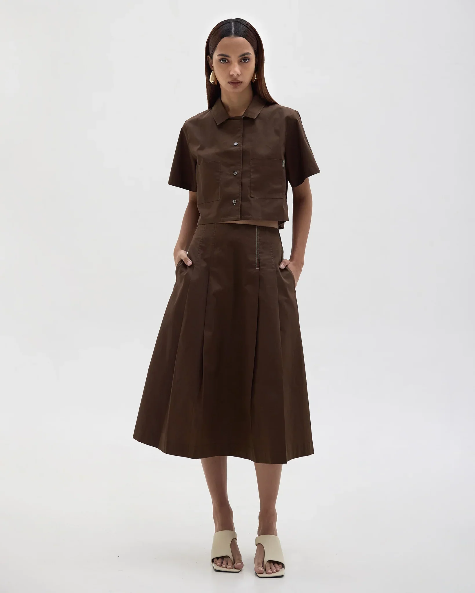 ROCK DAISY | Lucia Organic Cotton Pleated Flare Skirt - Image 4