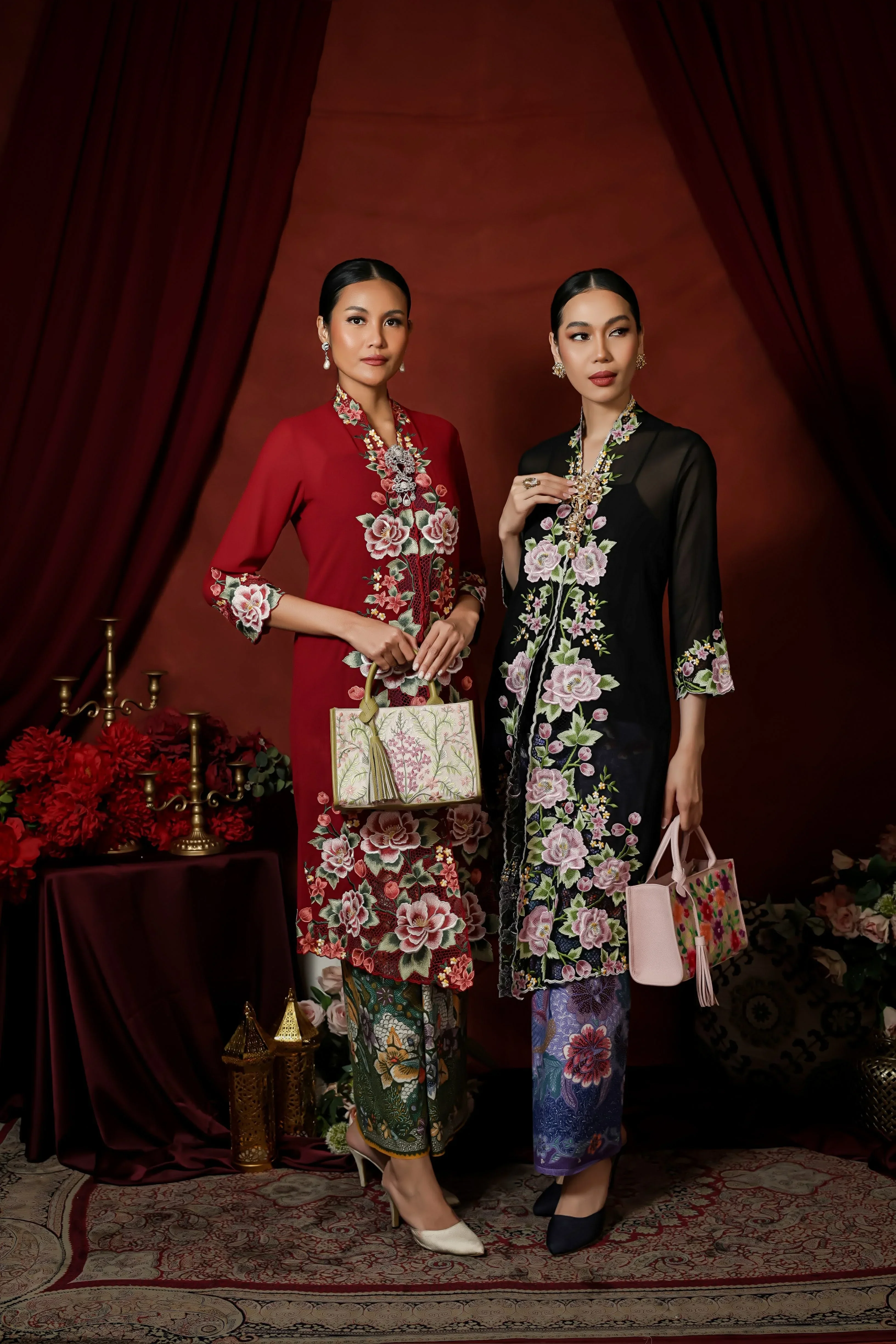 ROEMAH KEBAYA VIELGA | Bird And Butterfly Cheongsam Long Kebaya