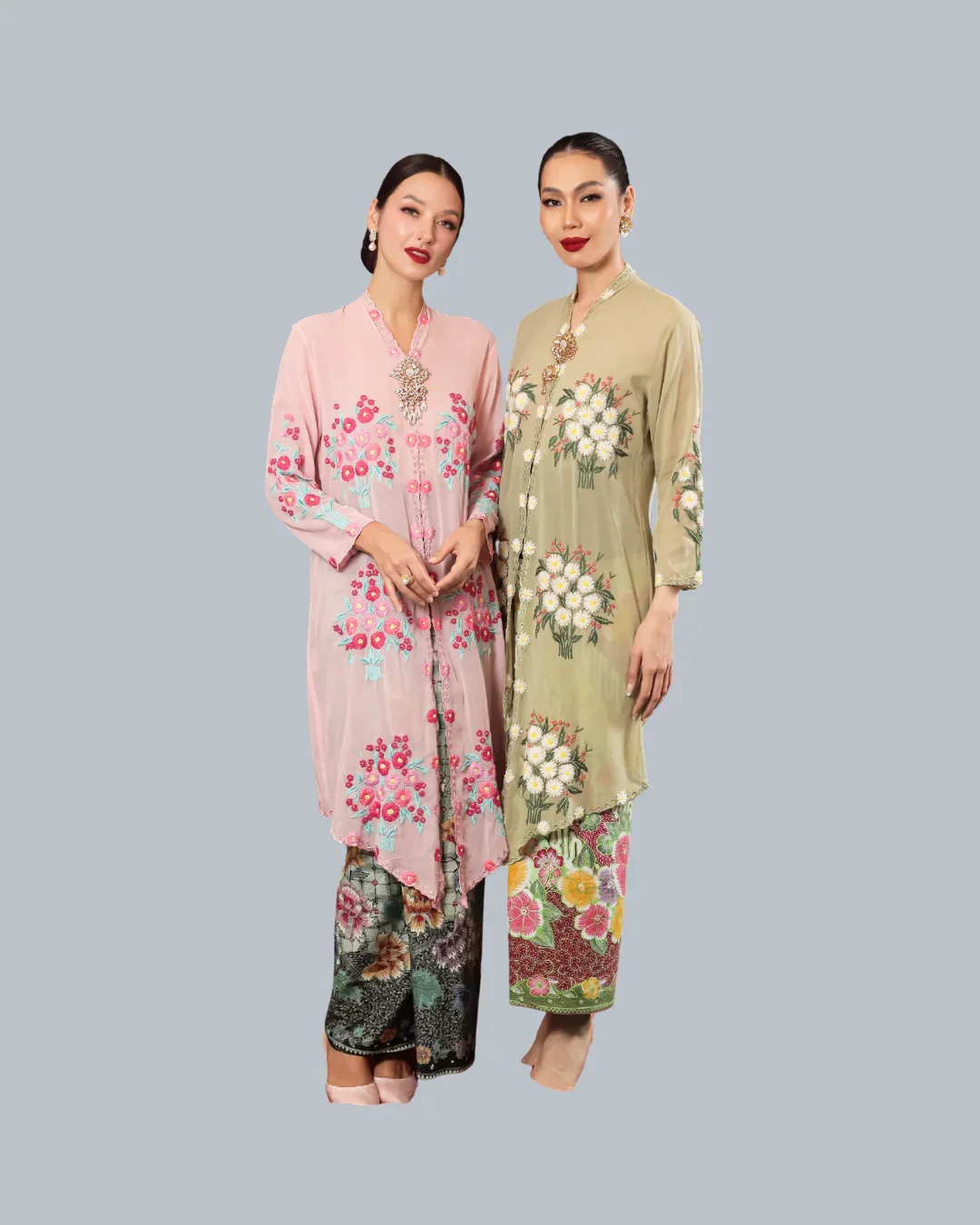 ROEMAH KEBAYA VIELGA | Melati Kipas Sulam Tangan Long Kebaya - Image 4