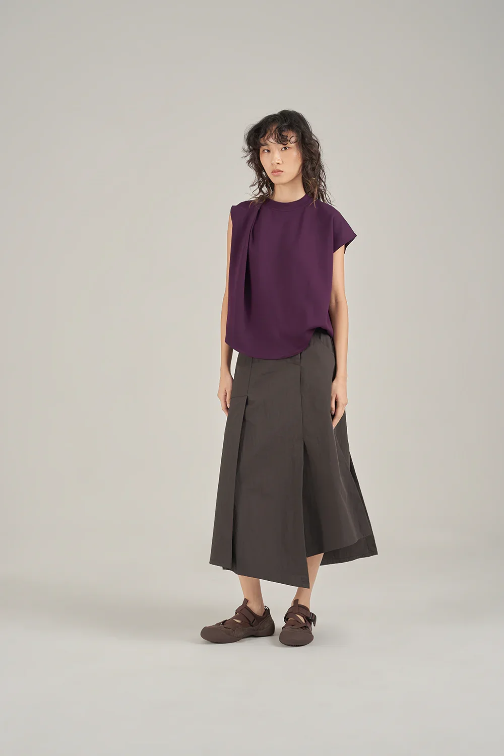 SABRINAGOH | Arleth Knit Top | Black Currant - Image 2
