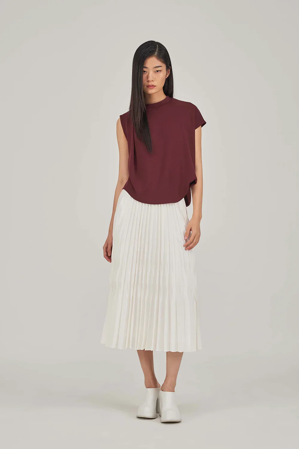 SABRINAGOH | Arleth Knit Top | Maroon