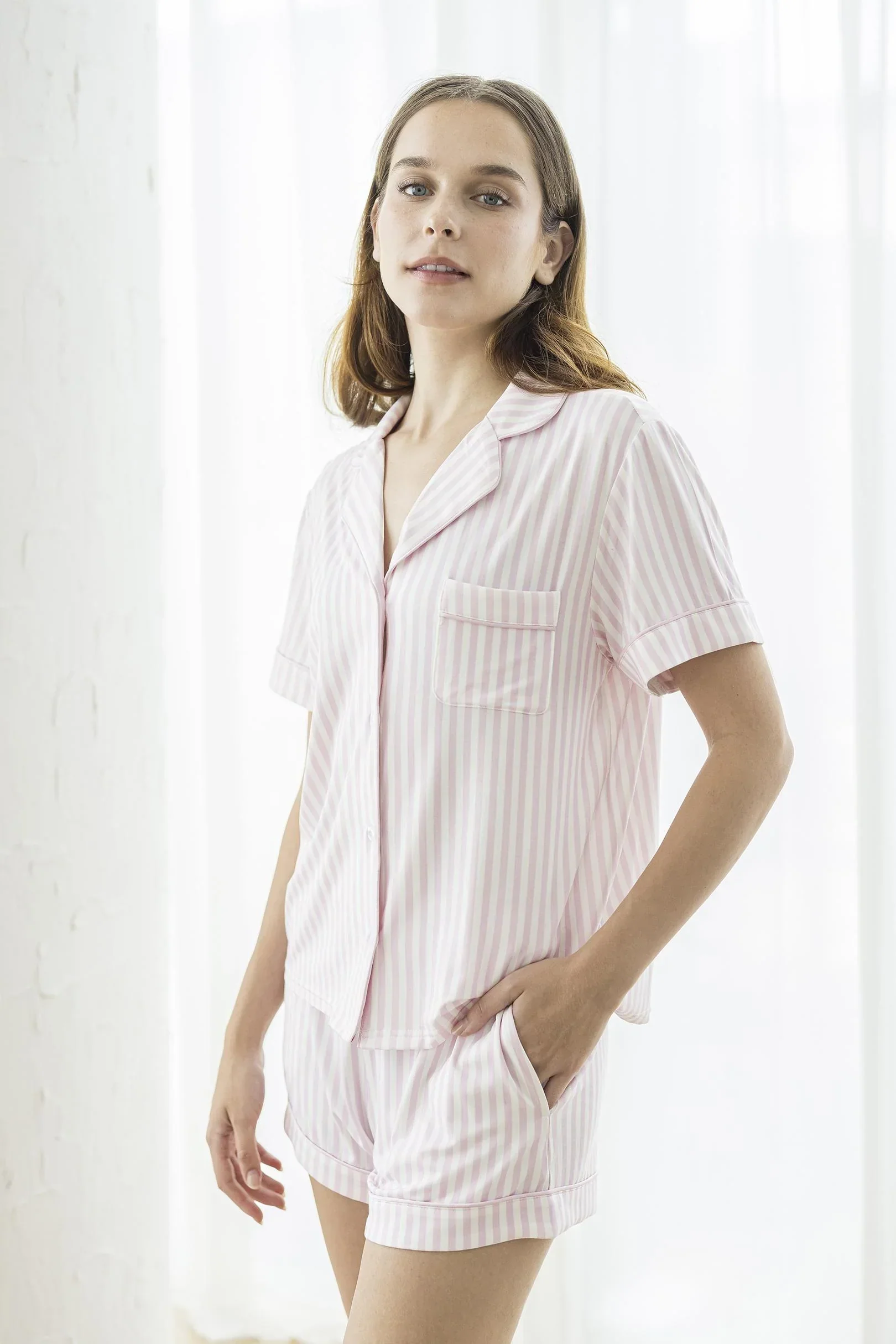 SELENIGHT CO | Signature Pyjamas Set | Pink Stripes - Image 3