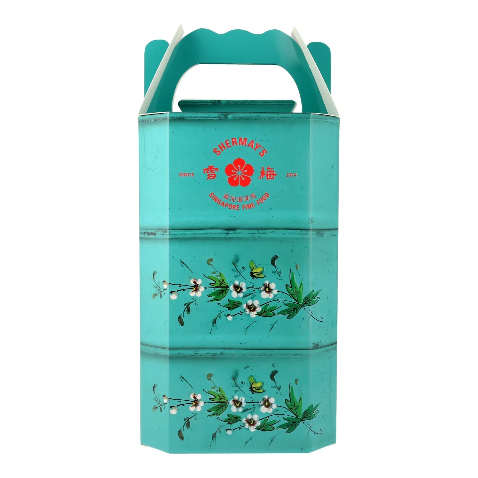 SHERMAY'S SINGAPORE FINE FOOD | Vintage Teal Tingkat Gift Set - Seafood - Image 3