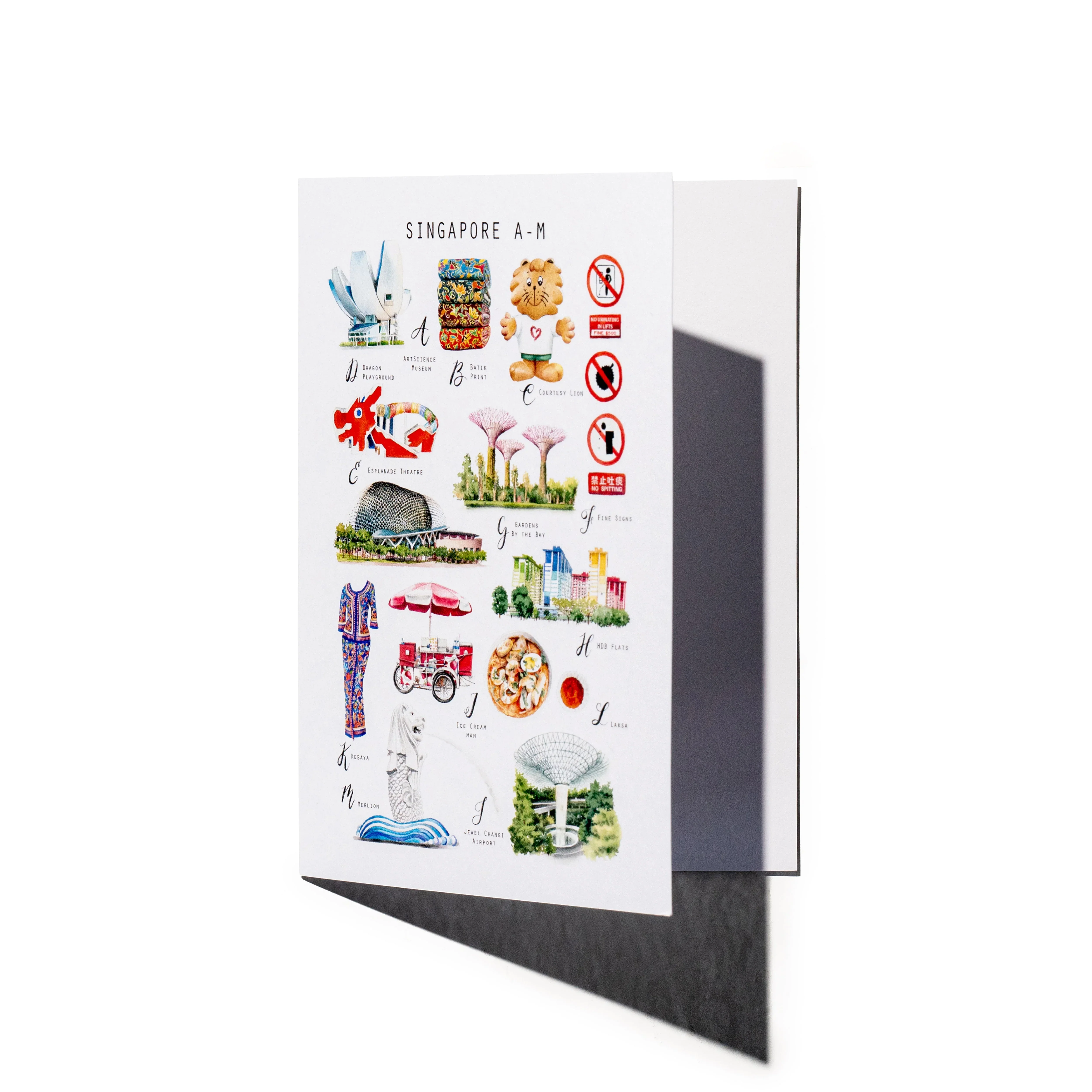 SINGLAPA | Singapore A-Z Greeting Card