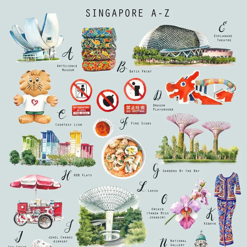 SINGLAPA | Singapore A-Z Tote Bag - Image 3