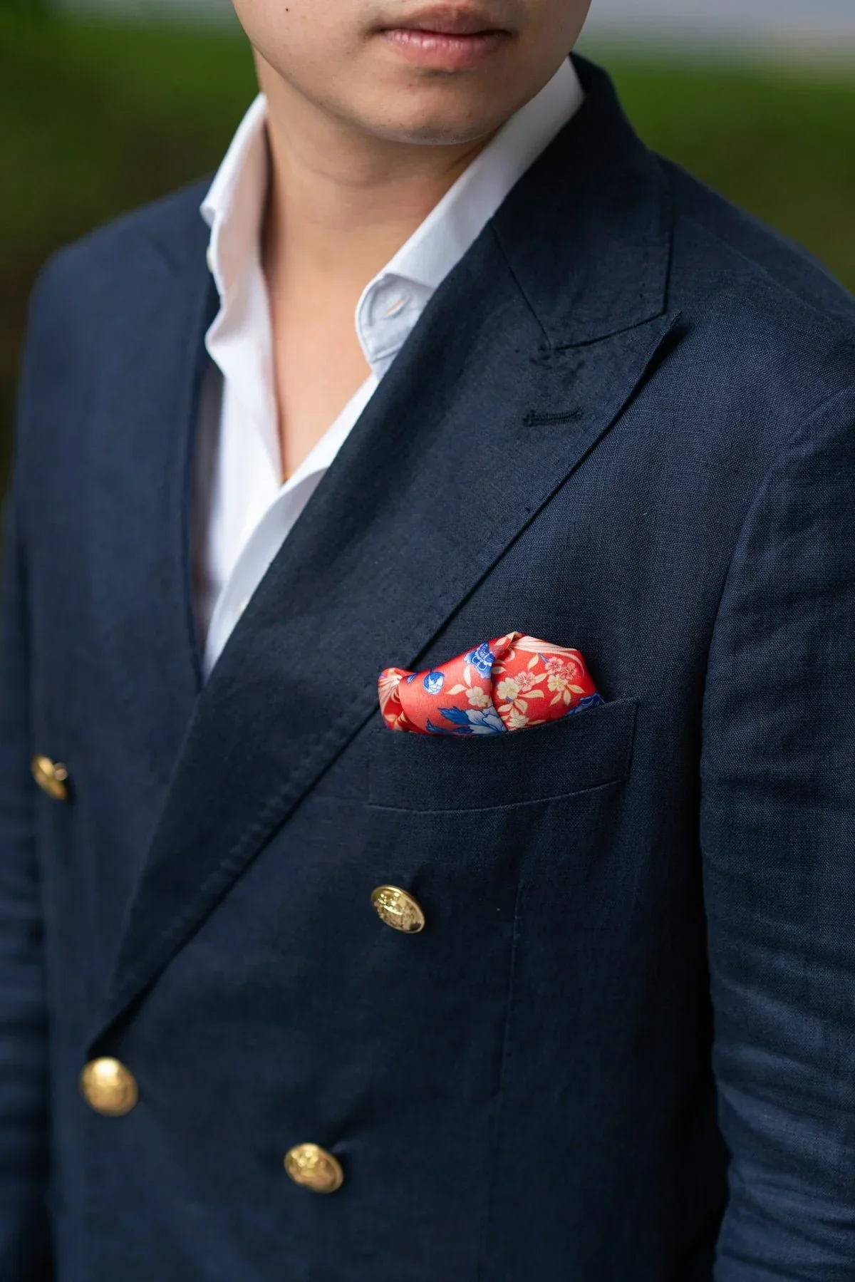 SINGLAPA | Birds & Butterfly Pocket Square - Image 5
