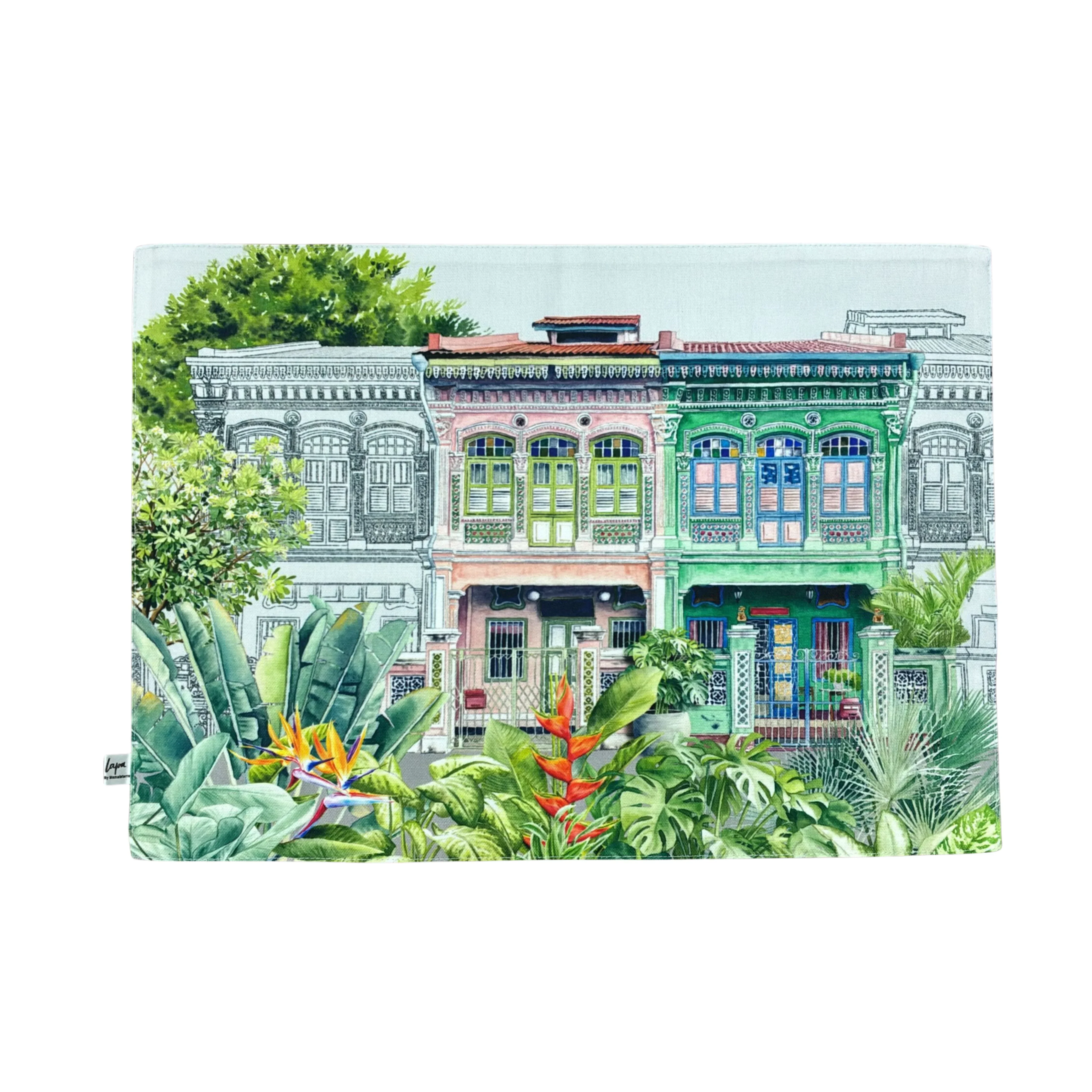 SINGLAPA | Peranakan Shophouse Placemat (Double Sided)