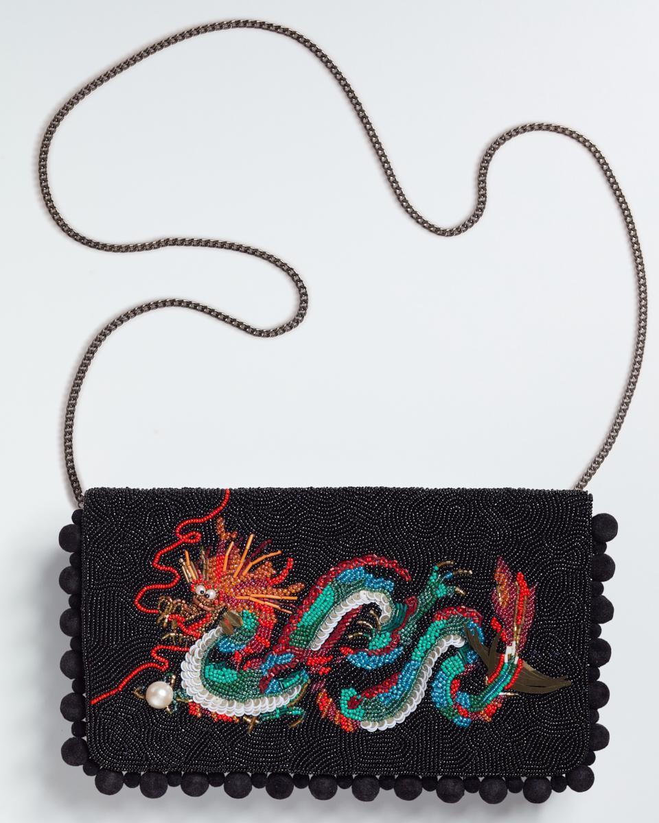 QUINESSENTIAL | Handbeaded Foldover Clutch - Dragon