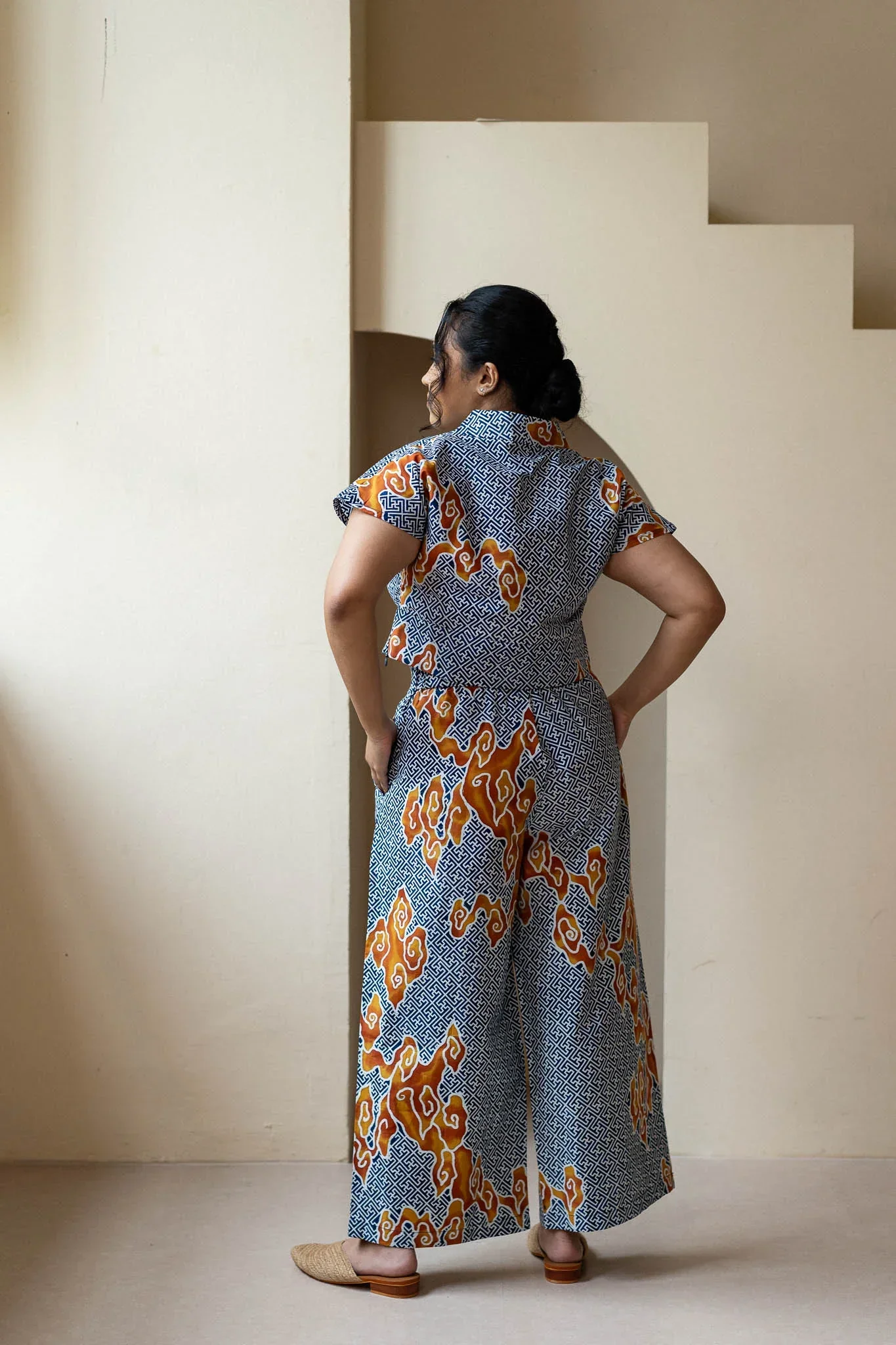 STUDIO GYPSIED | Batik Signature Culottes In Tumbuh Indigo - Image 2