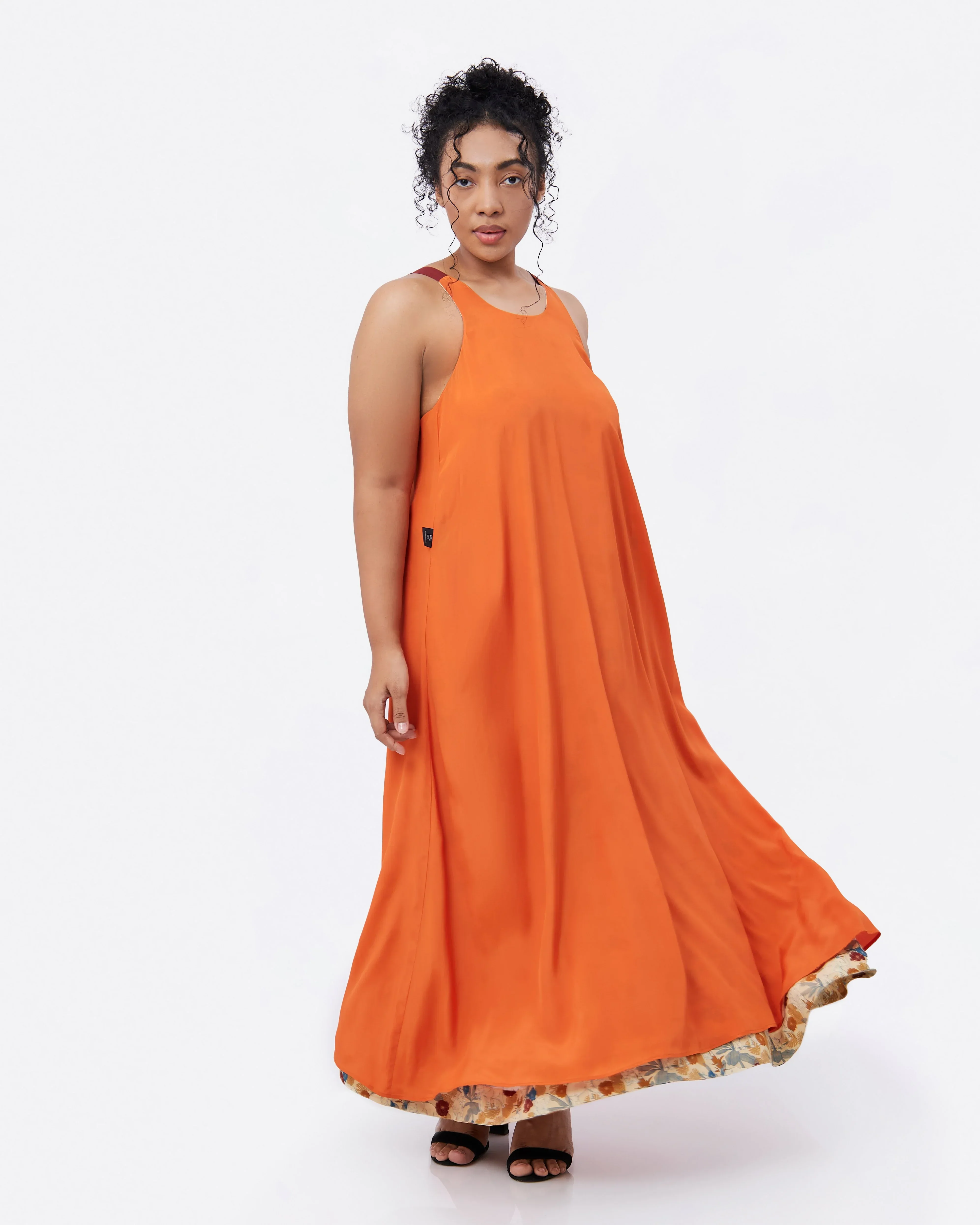 STUDIO QILING | Elephant Woods Reversible Silk Blend Maxi Dress - Image 4