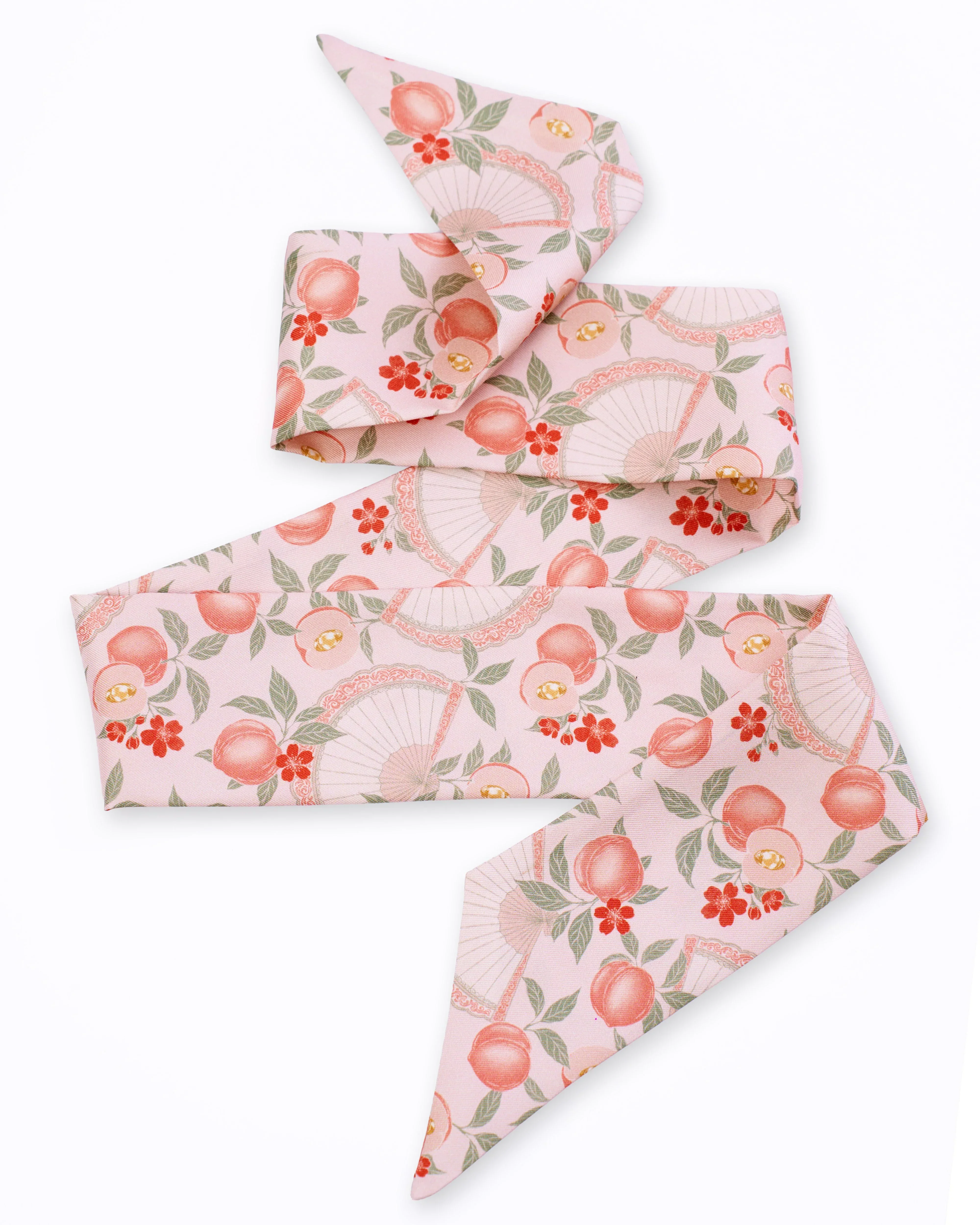 STUDIO QILING | Golden Peaches Pink Silk Bandeau 100 - Image 2