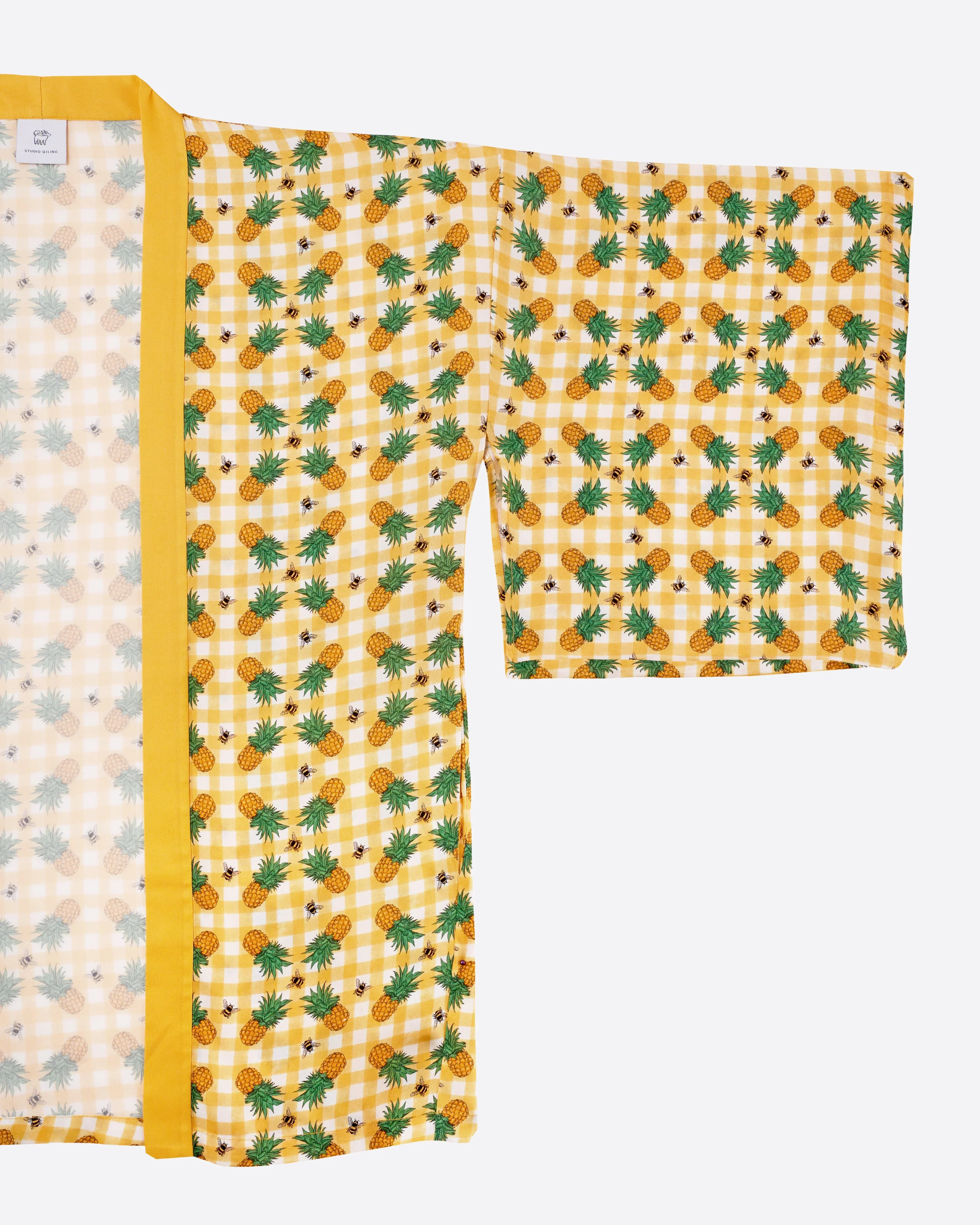 STUDIO QILING | Pineapple Amber Silk Blend Kimono - Image 6