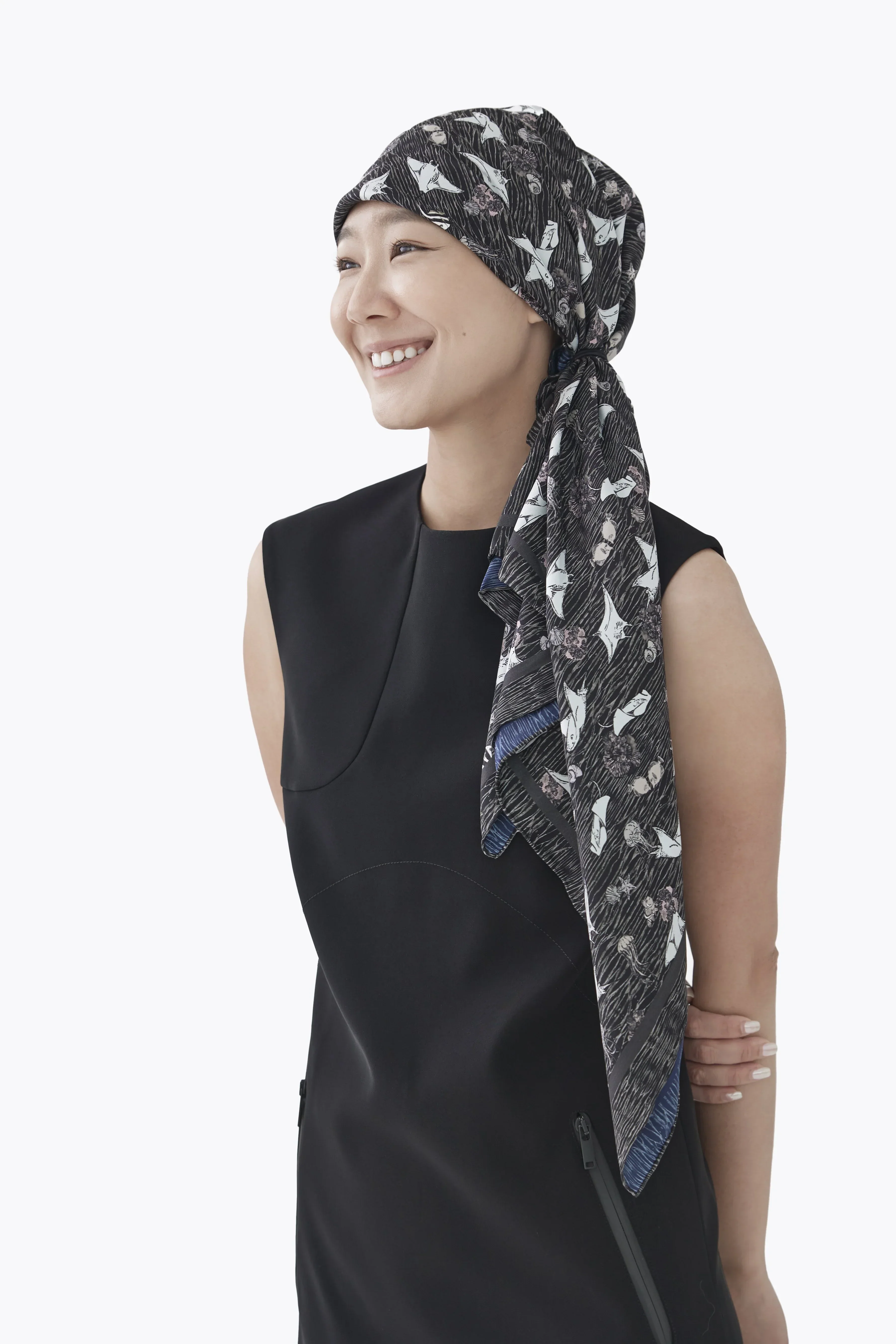 STUDIO QILING | Pura Vida Double Side Silk Scarf 100 - Image 2