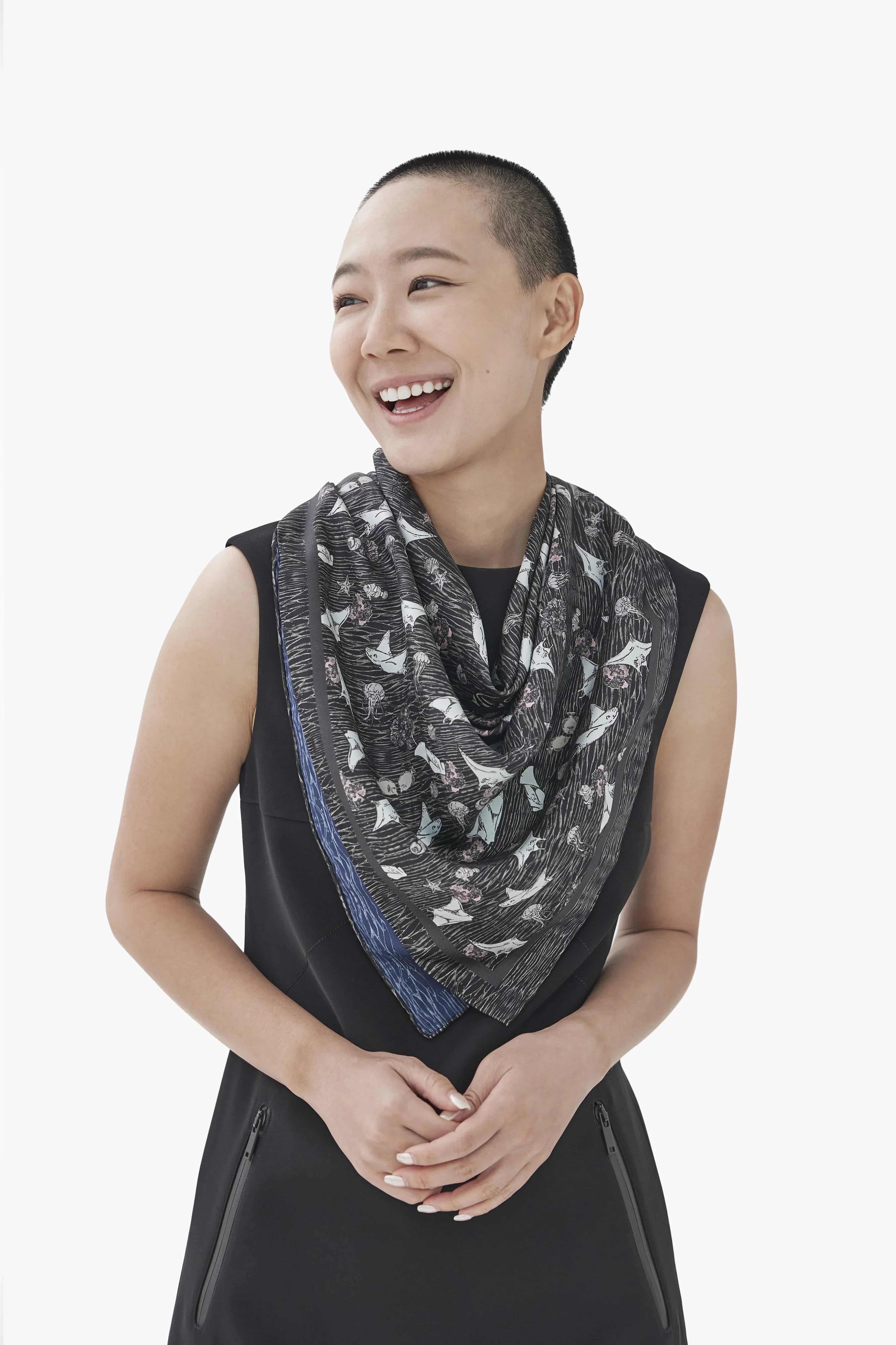 STUDIO QILING | Pura Vida Double Side Silk Scarf 100 - Image 3