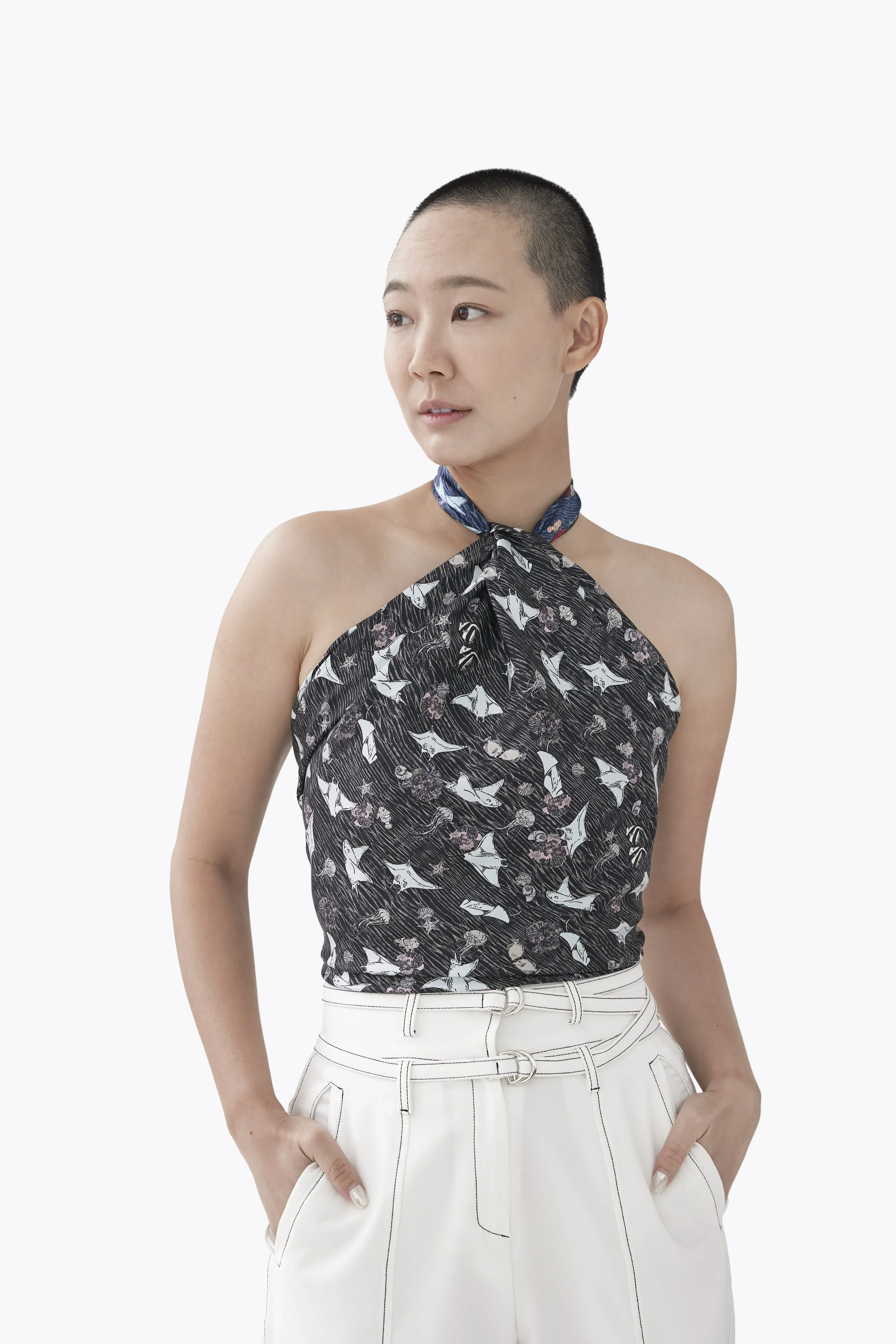 STUDIO QILING | Pura Vida Double Side Silk Scarf 100 - Image 4
