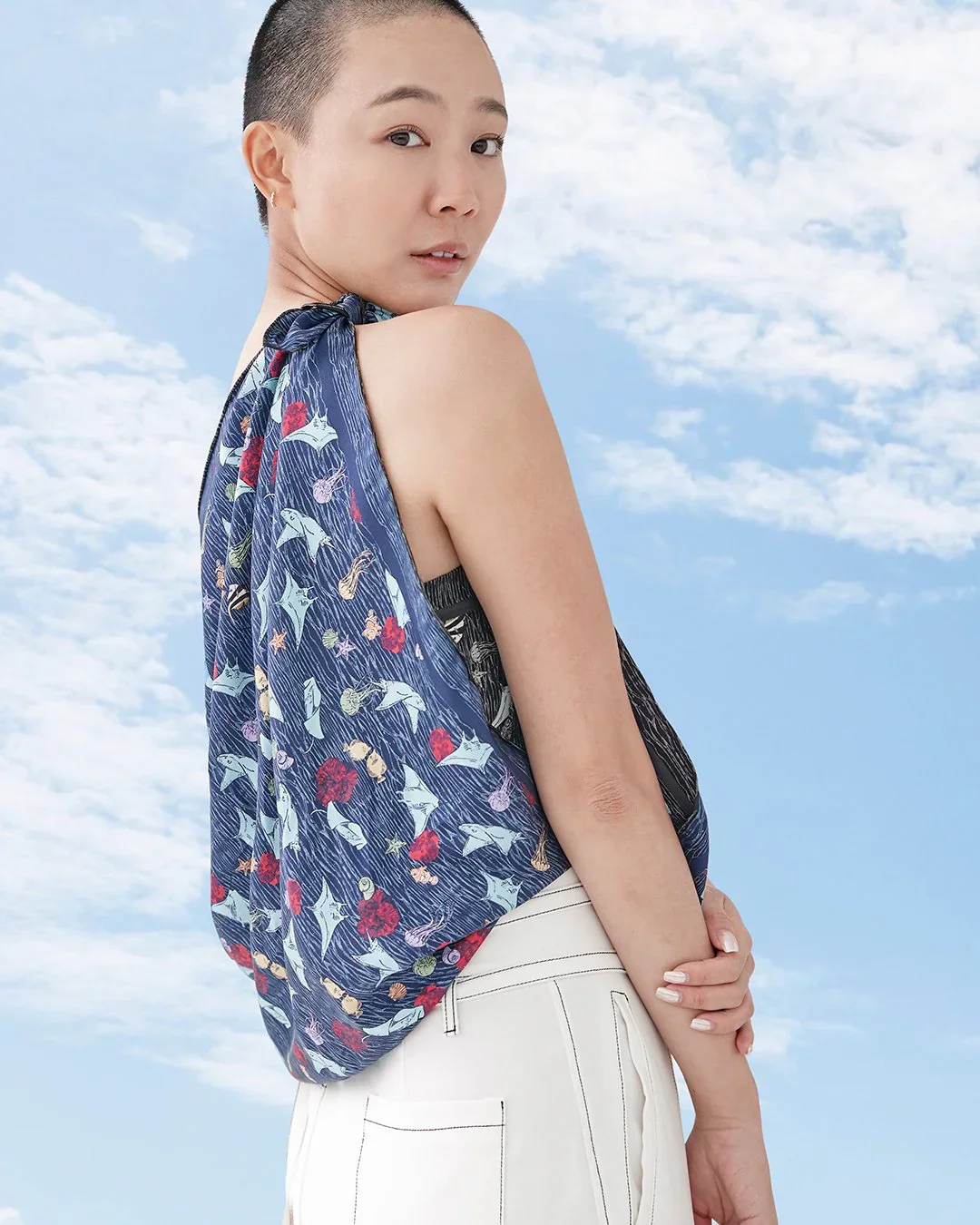 STUDIO QILING | Pura Vida Double Side Silk Scarf 100 - Image 6